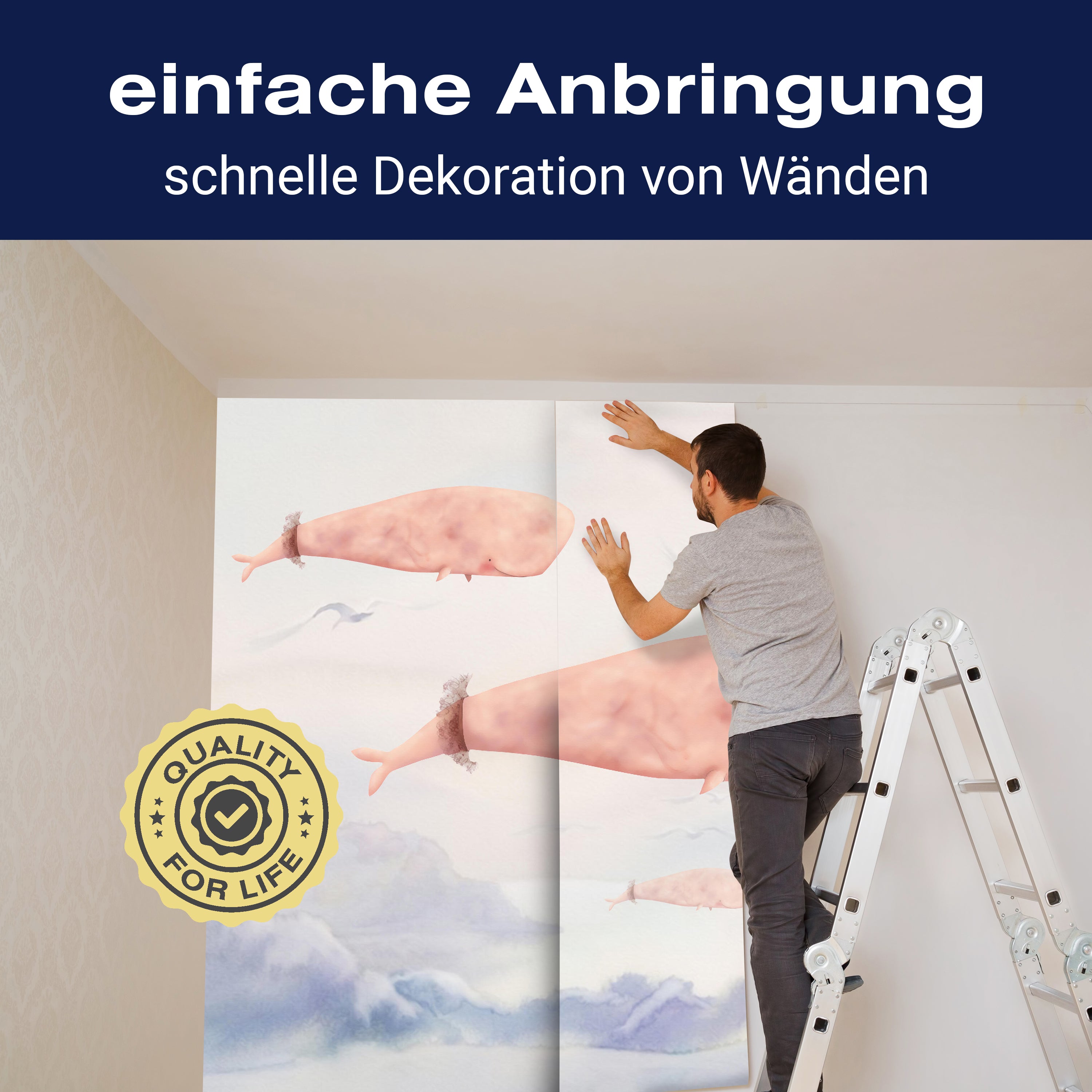 Fototapete Kinderzimmer Himmer Wale Berge M5821 - Bild 3 Fototapete Kinderzimmer Himmer Wale Berge M5821 - Bild 3