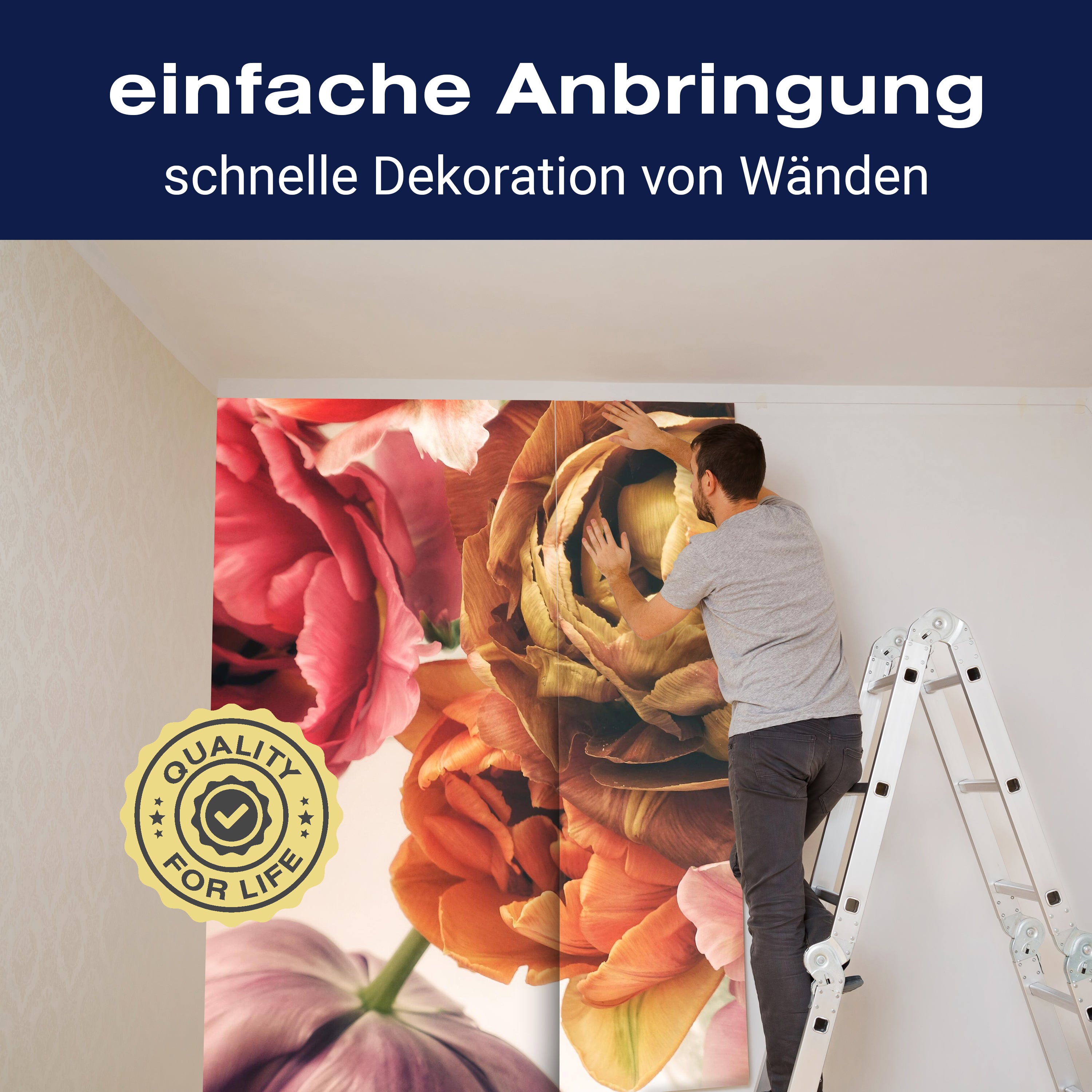 Fototapete Rosen Vintage Natur M5865 - Bild 3 Fototapete Rosen Vintage Natur M5865 - Bild 3