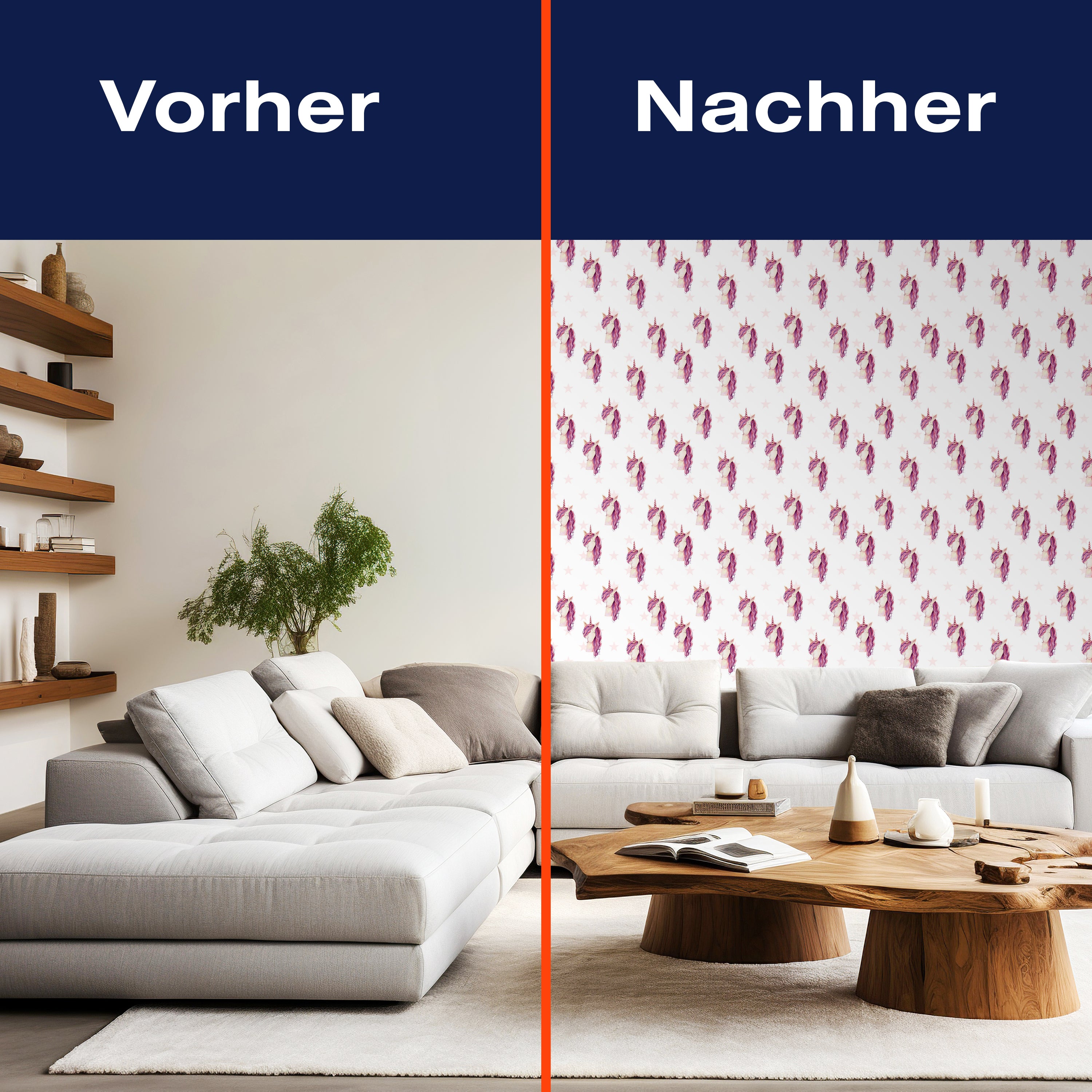 Fototapete Einhorn Muster Sterne M5880 - Bild 9 Fototapete Einhorn Muster Sterne M5880 - Bild 9