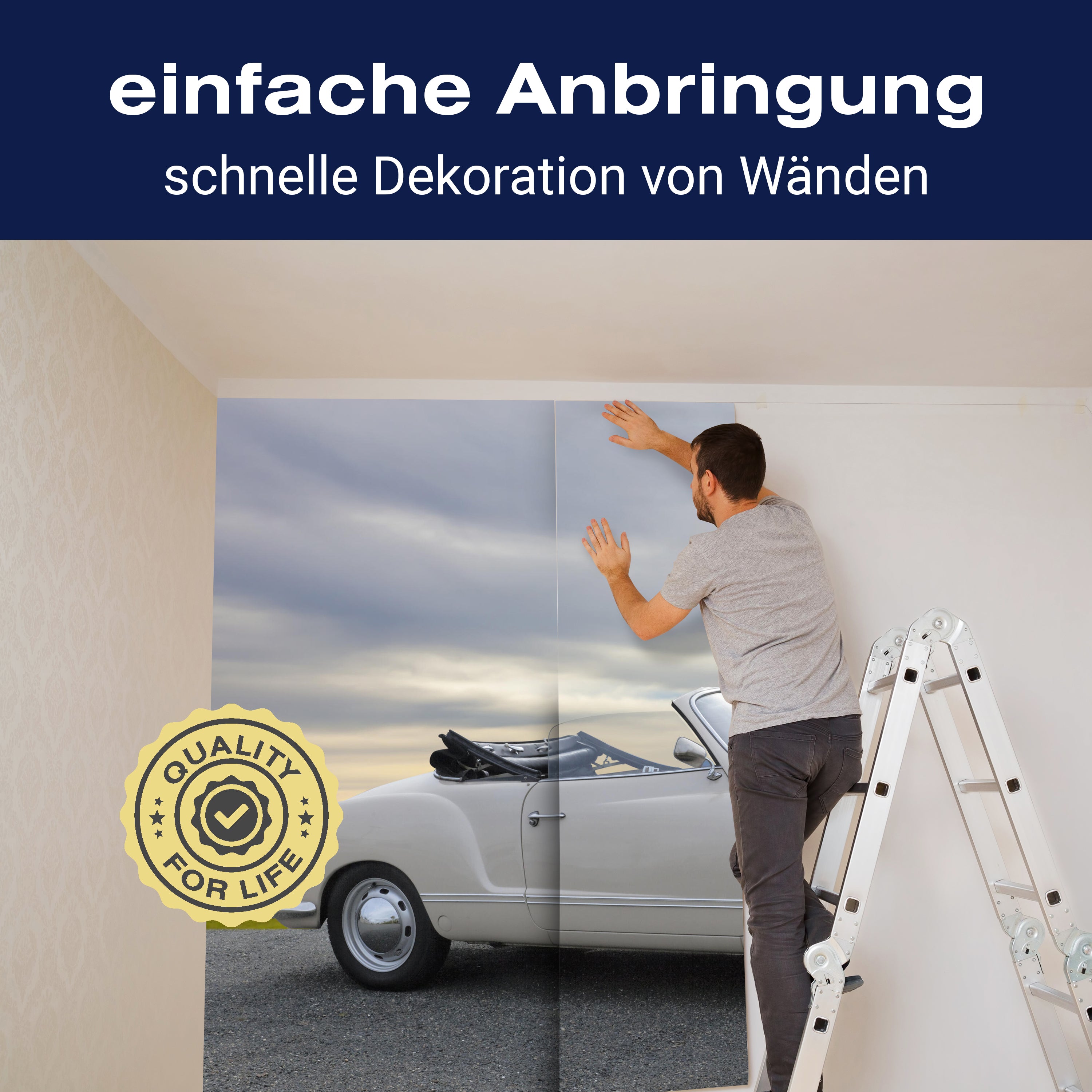 Fototapete Weißes Oldtimer Caprio M5890 - Bild 3 Fototapete Weißes Oldtimer Caprio M5890 - Bild 3