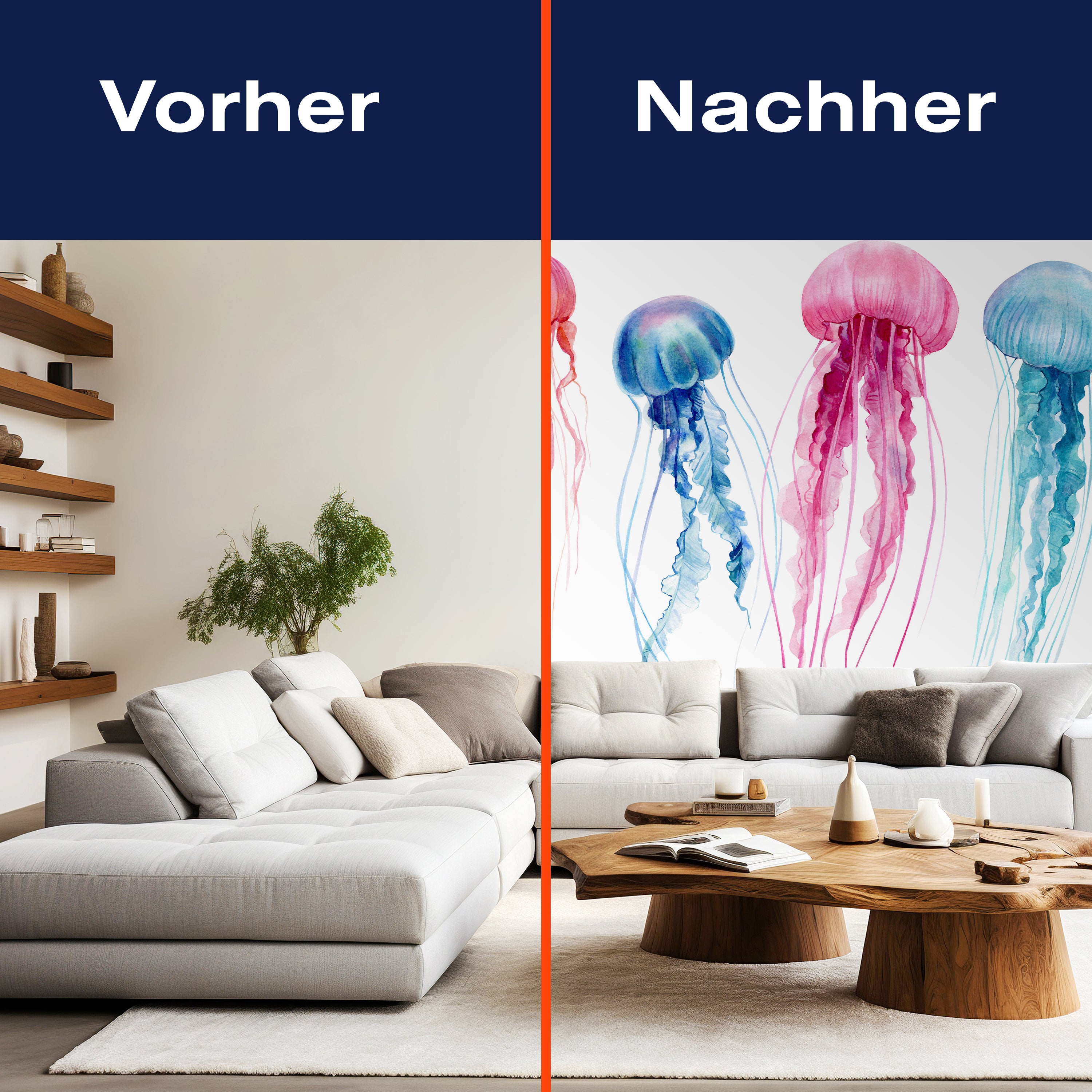 Fototapete Quallen Aquarell Bunt M5915 - Bild 9 Fototapete Quallen Aquarell Bunt M5915 - Bild 9