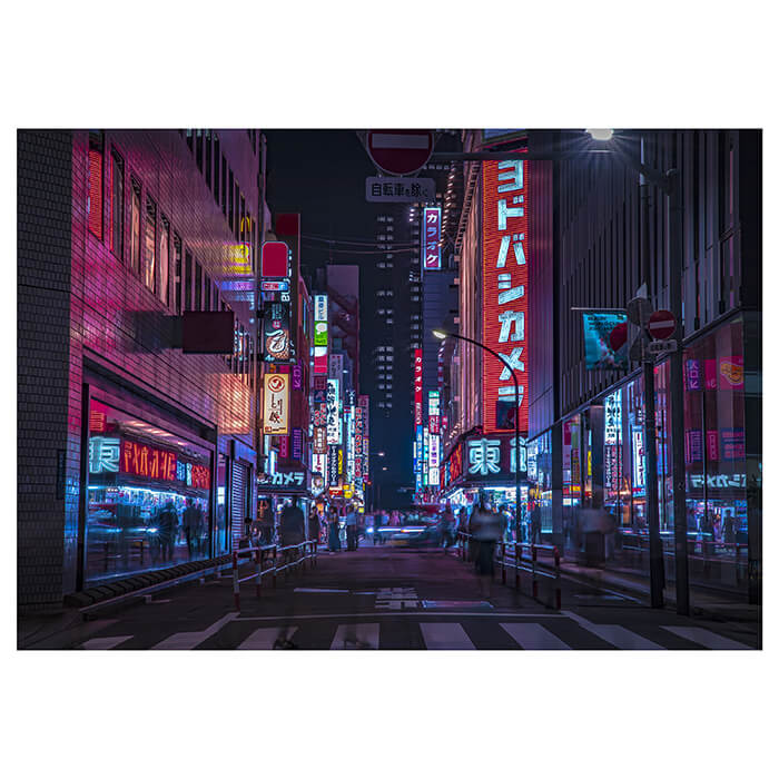 Fototapete Japanische Stadt bei Nacht M5930 - Bild 2 Fototapete Japanische Stadt bei Nacht M5930 - Bild 2