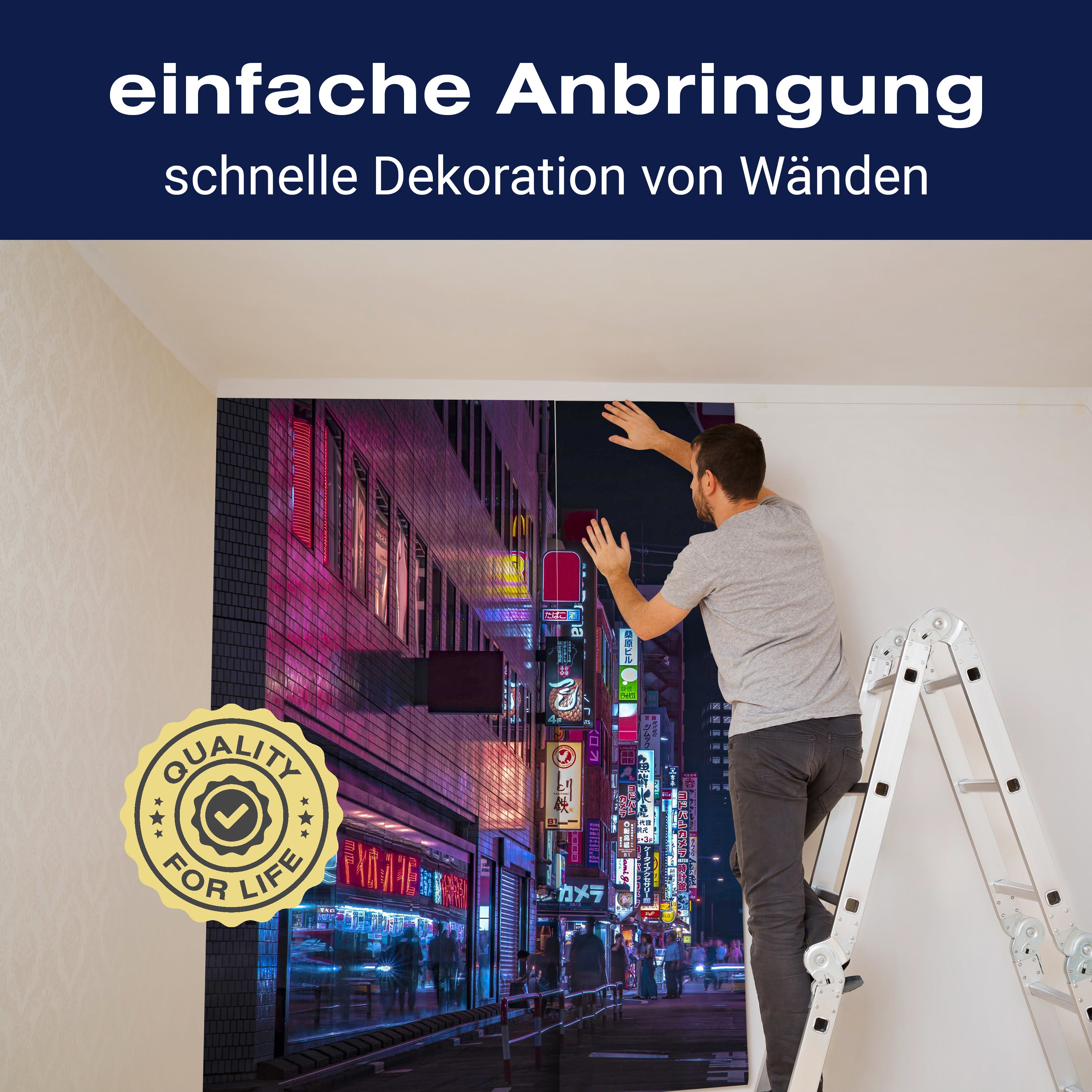 Fototapete Japanische Stadt bei Nacht M5930 - Bild 3 Fototapete Japanische Stadt bei Nacht M5930 - Bild 3