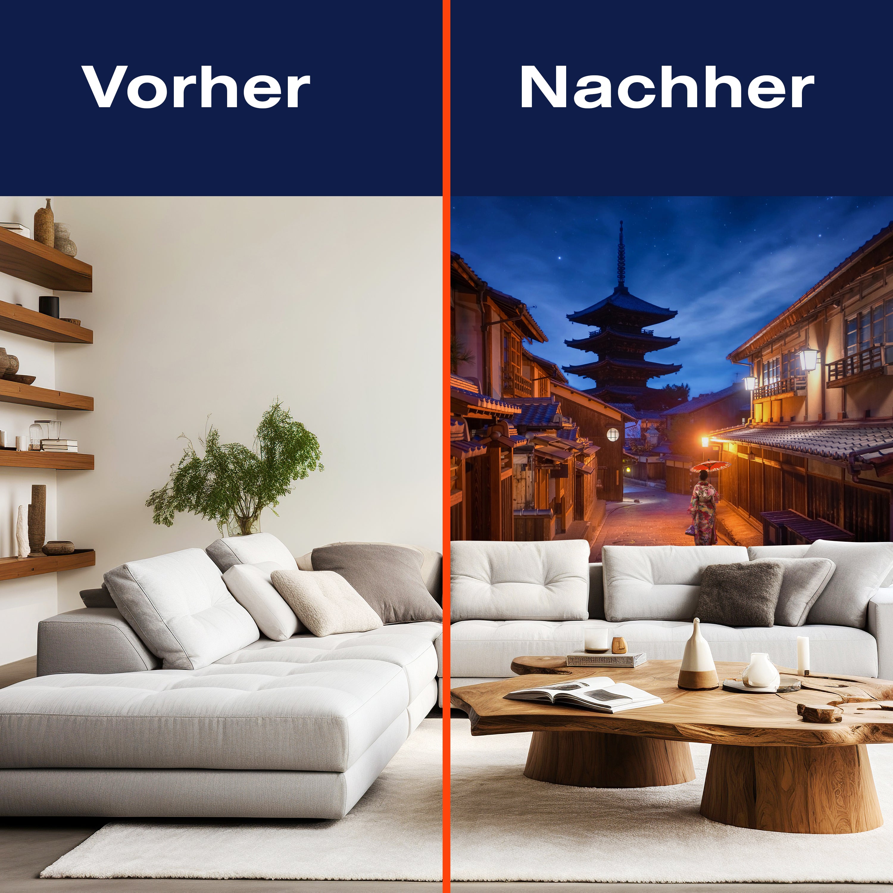 Fototapete Japanischer Stil Stadt bei Nacht M5931 - Bild 9 Fototapete Japanischer Stil Stadt bei Nacht M5931 - Bild 9