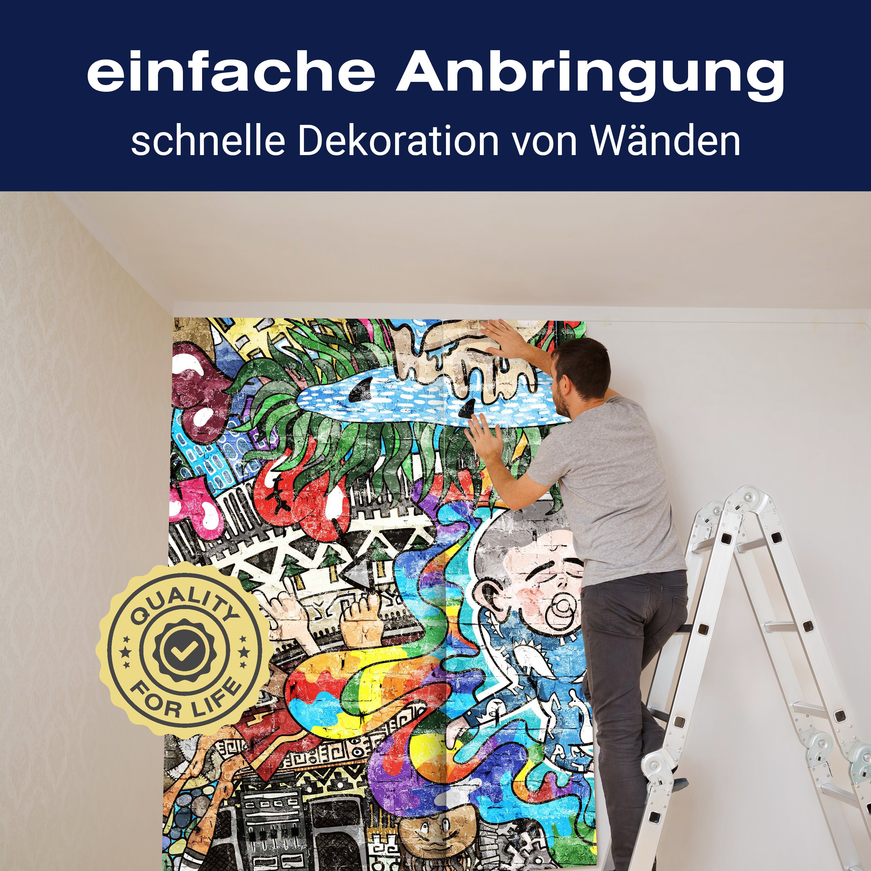 Fototapete Streetart Verrücktes Baby M5937 - Bild 3 Fototapete Streetart Verrücktes Baby M5937 - Bild 3