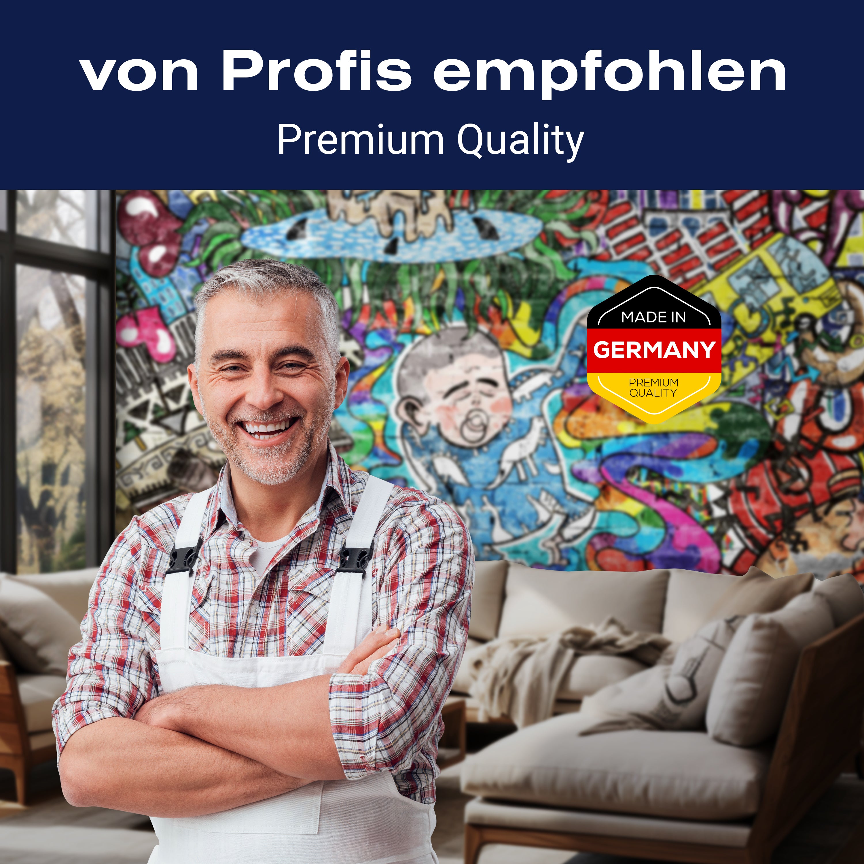 Fototapete Streetart Verrücktes Baby M5937 - Bild 5 Fototapete Streetart Verrücktes Baby M5937 - Bild 5