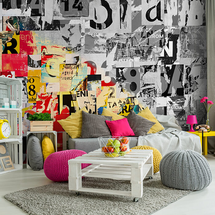 Fototapete Streetart Buchstaben Schwarz und Weiß M5943 - Bild 1 Fototapete Streetart Buchstaben Schwarz und Weiß M5943 - Bild 1