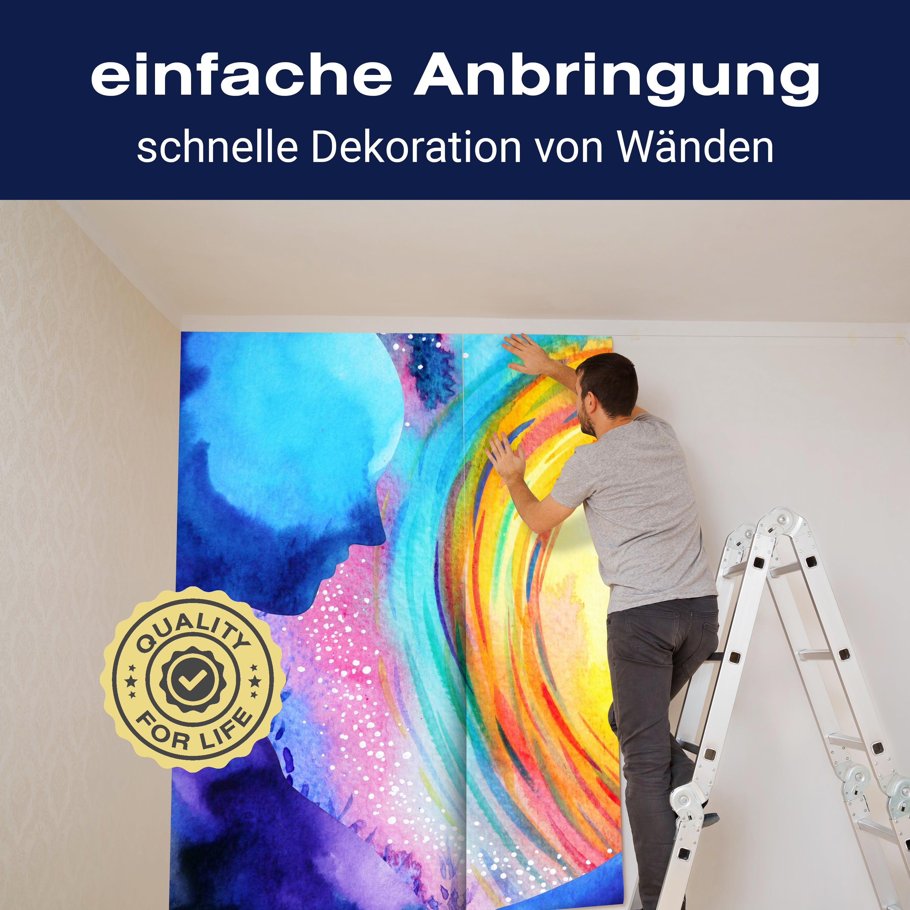 Fototapete Gemälde mit Herz und einem Menschen M5977 - Bild 3 Fototapete Gemälde mit Herz und einem Menschen M5977 - Bild 3