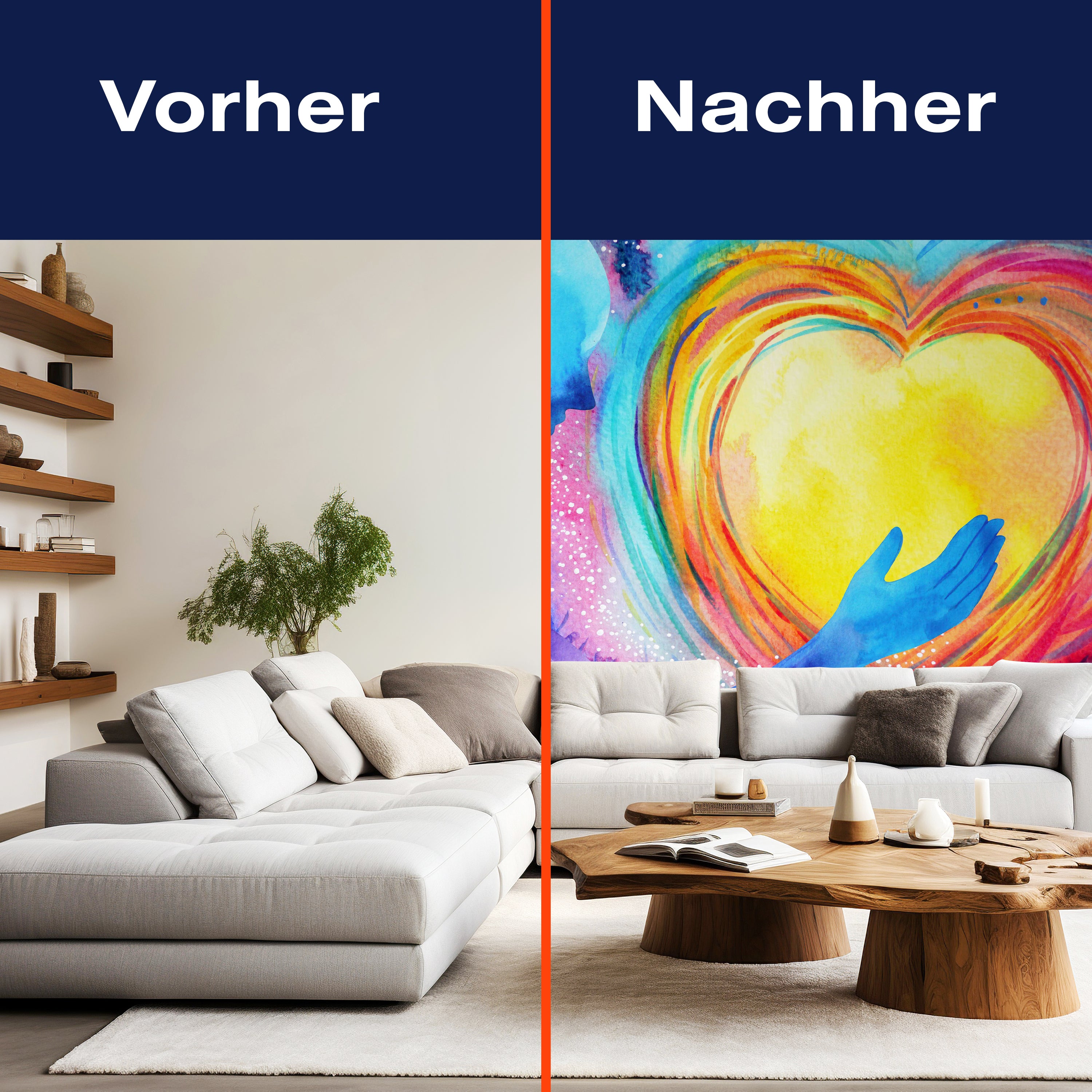 Fototapete Gemälde mit Herz und einem Menschen M5977 - Bild 9 Fototapete Gemälde mit Herz und einem Menschen M5977 - Bild 9