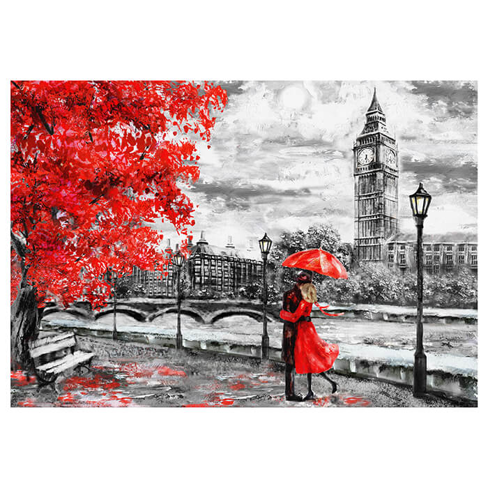 Fototapete Gemälde Pärchen in London M5982 - Bild 2 Fototapete Gemälde Pärchen in London M5982 - Bild 2