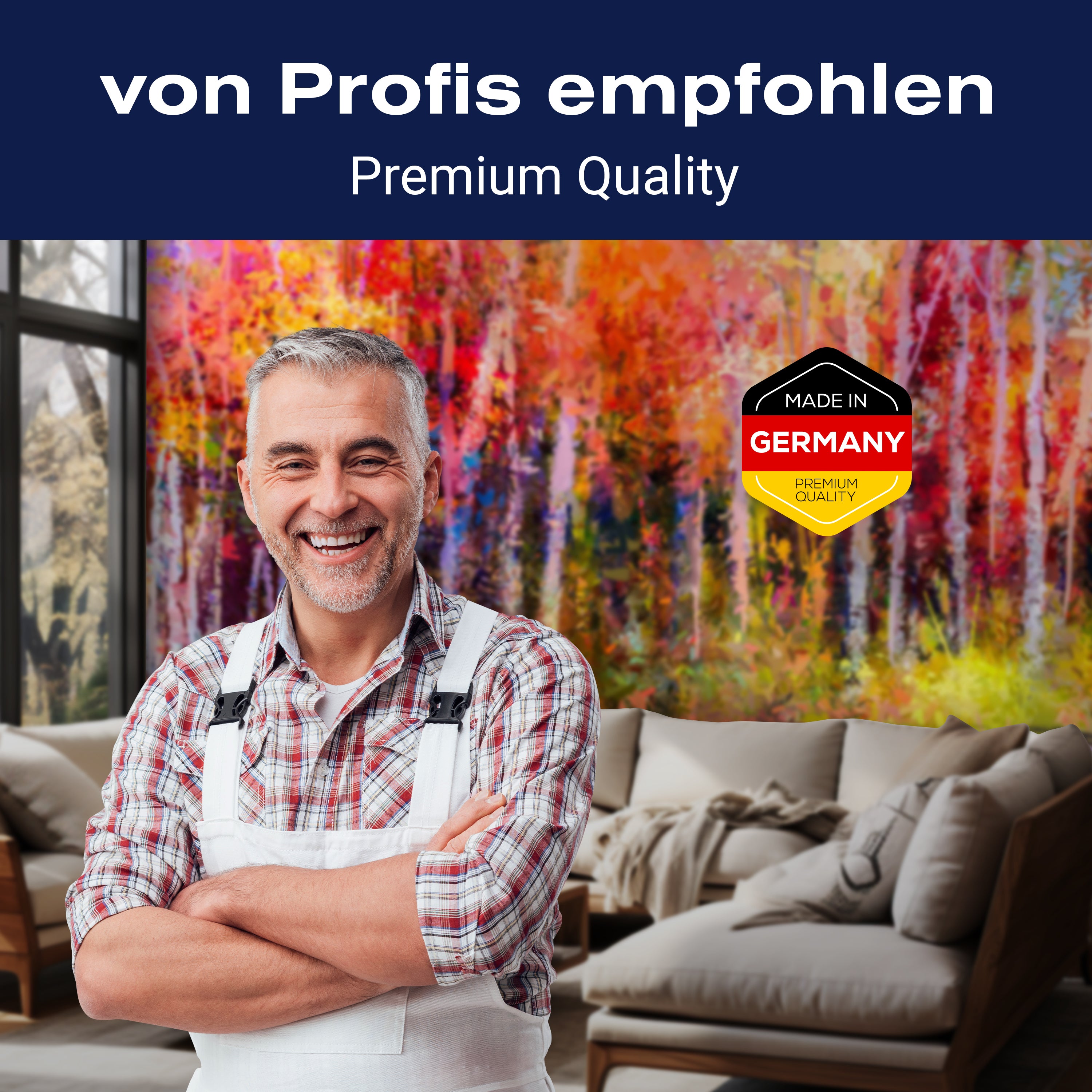 Fototapete Gemälde Birkenwald mit See M5983 - Bild 5 Fototapete Gemälde Birkenwald mit See M5983 - Bild 5