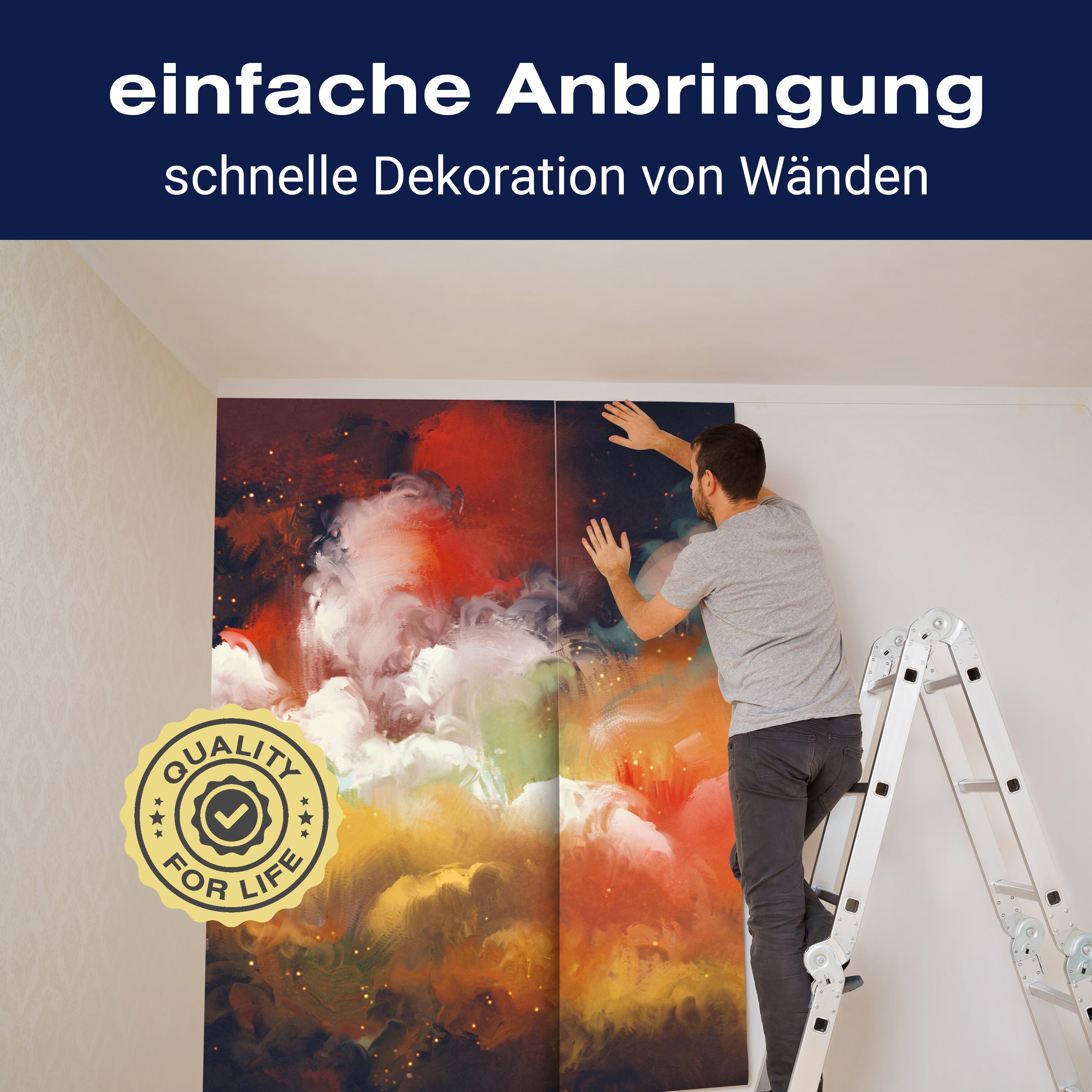 Fototapete Gemälde mit Wolken Mann im Boot M5987 - Bild 3 Fototapete Gemälde mit Wolken Mann im Boot M5987 - Bild 3