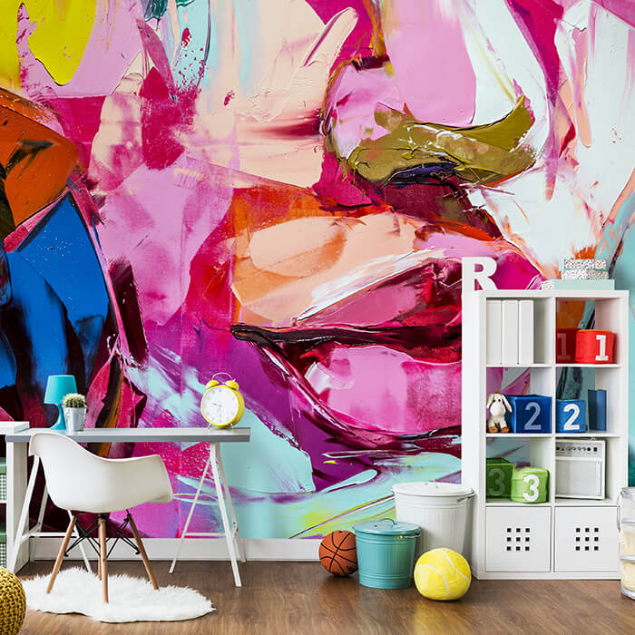 Fototapete Gemälde Bunter Kopf mit Lippen M5998 - Bild 1 Fototapete Gemälde Bunter Kopf mit Lippen M5998 - Bild 1