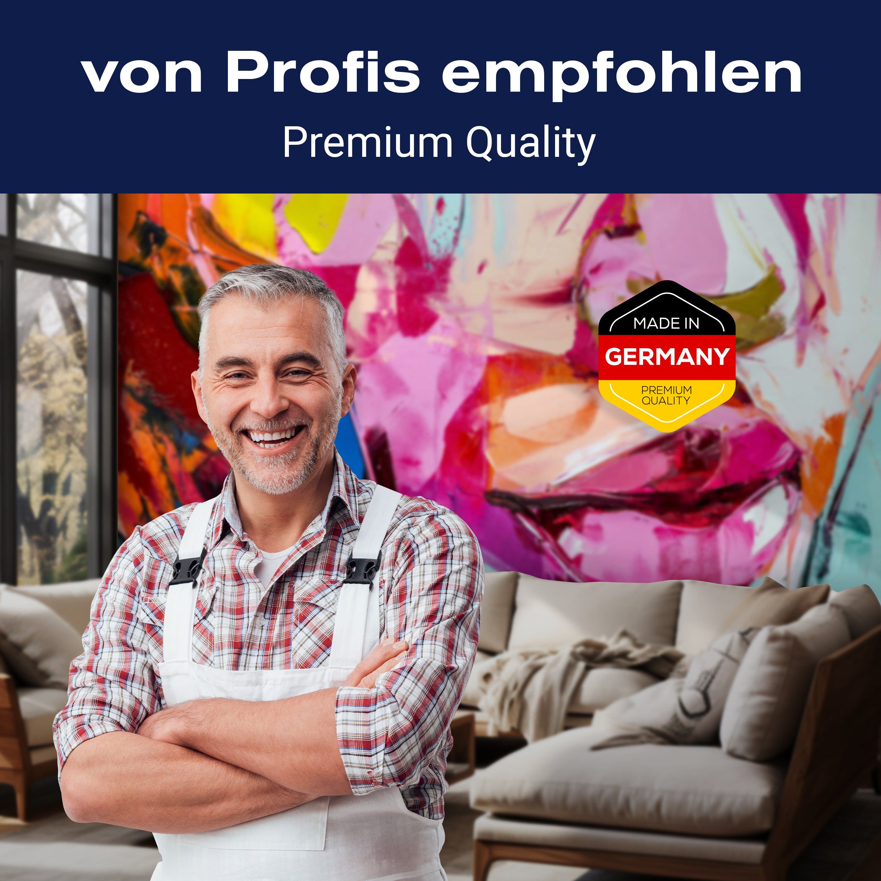 Fototapete Gemälde Bunter Kopf mit Lippen M5998 - Bild 5 Fototapete Gemälde Bunter Kopf mit Lippen M5998 - Bild 5