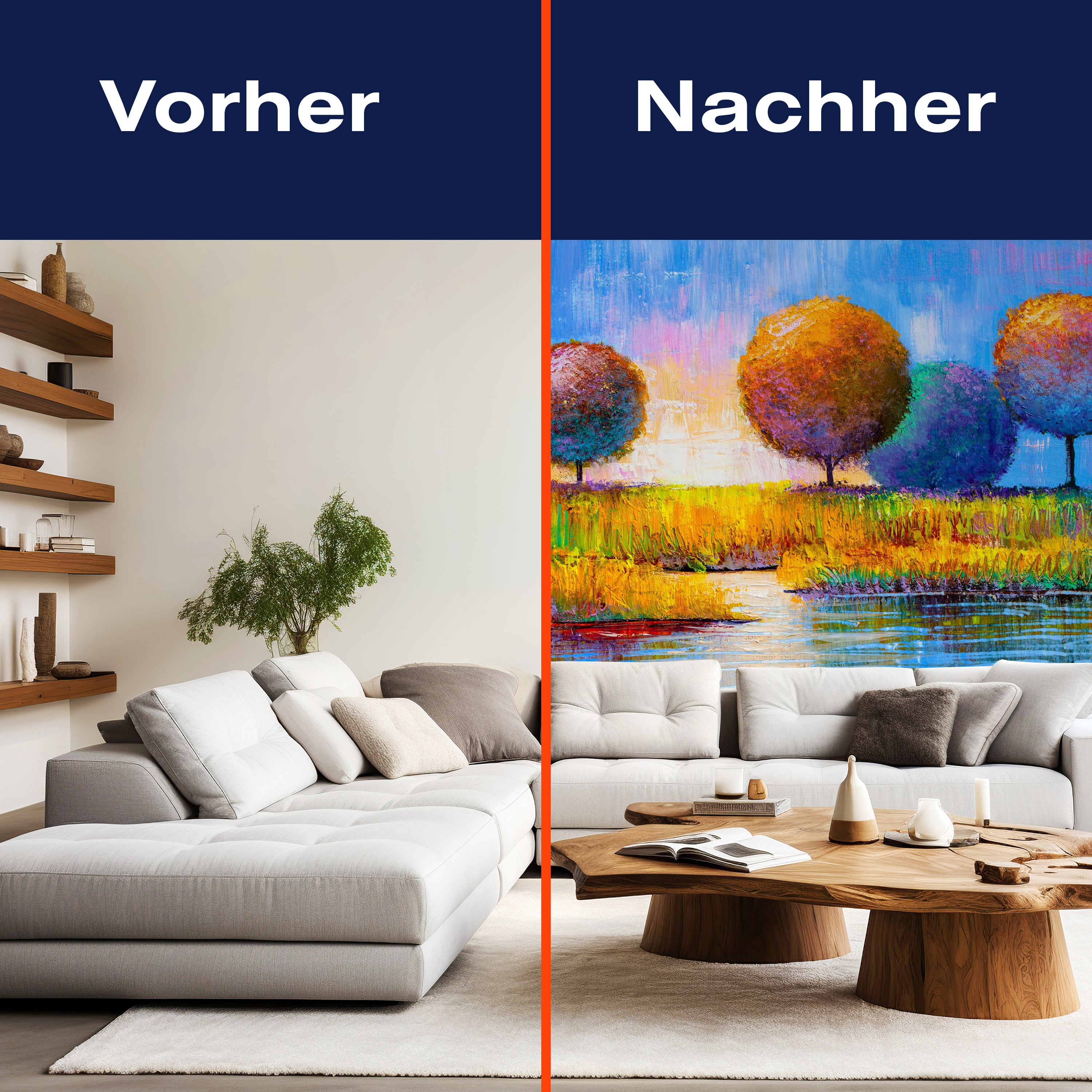 Fototapete Gemälde Runde Bäume mit See M6007 - Bild 9 Fototapete Gemälde Runde Bäume mit See M6007 - Bild 9