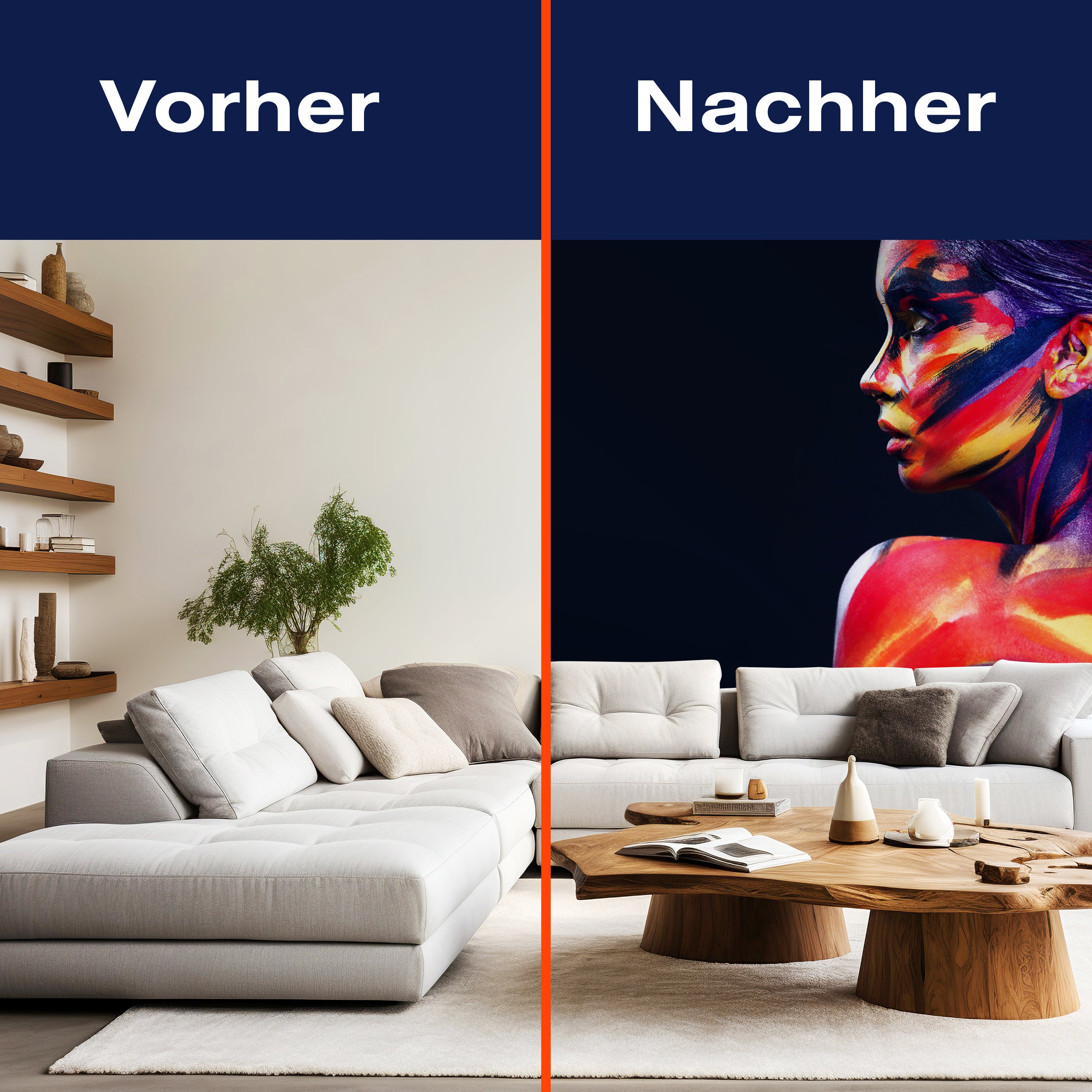 Fototapete Frau mit bemalten Körper M6011 - Bild 9 Fototapete Frau mit bemalten Körper M6011 - Bild 9