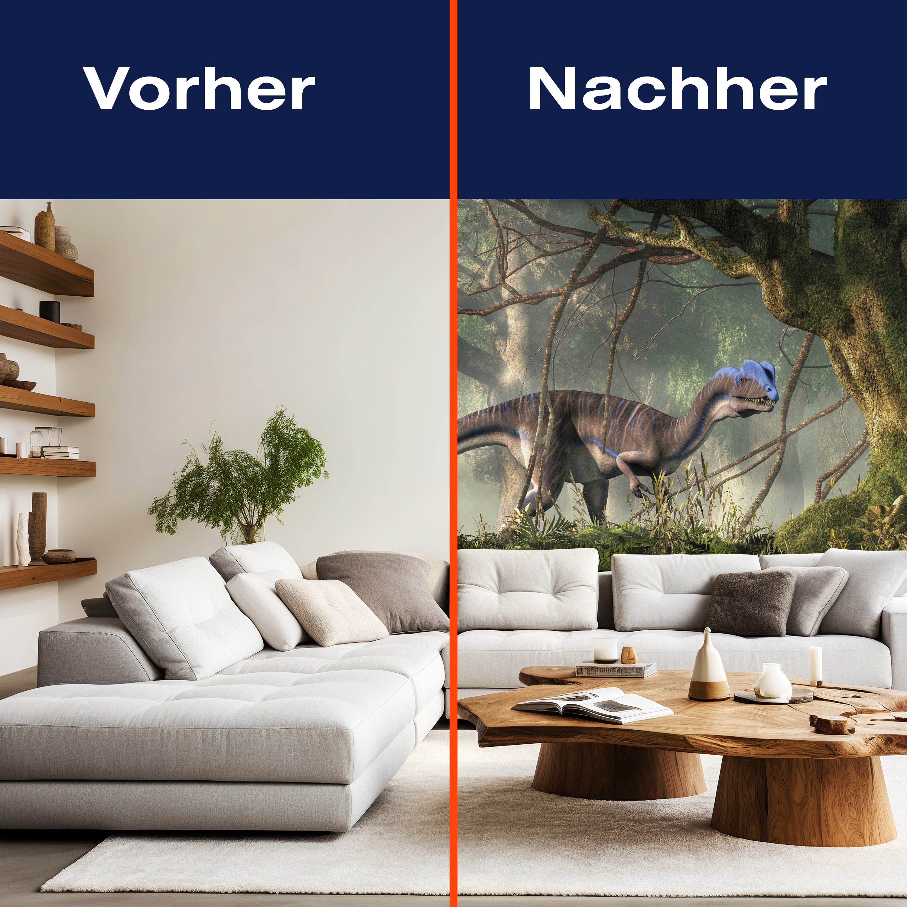 Fototapete Dilophosaurus Dino zwischen Bäumen M6024 - Bild 9 Fototapete Dilophosaurus Dino zwischen Bäumen M6024 - Bild 9