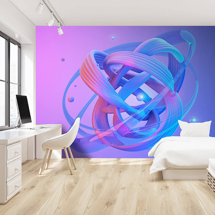 Fototapete Bunter Knoten in Rosa und Blau M6035 - Bild 1 Fototapete Bunter Knoten in Rosa und Blau M6035 - Bild 1