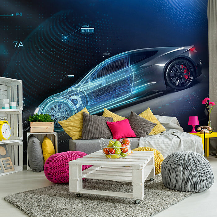 Fototapete Auto Mechanisch 3D M6046 - Bild 1 Fototapete Auto Mechanisch 3D M6046 - Bild 1