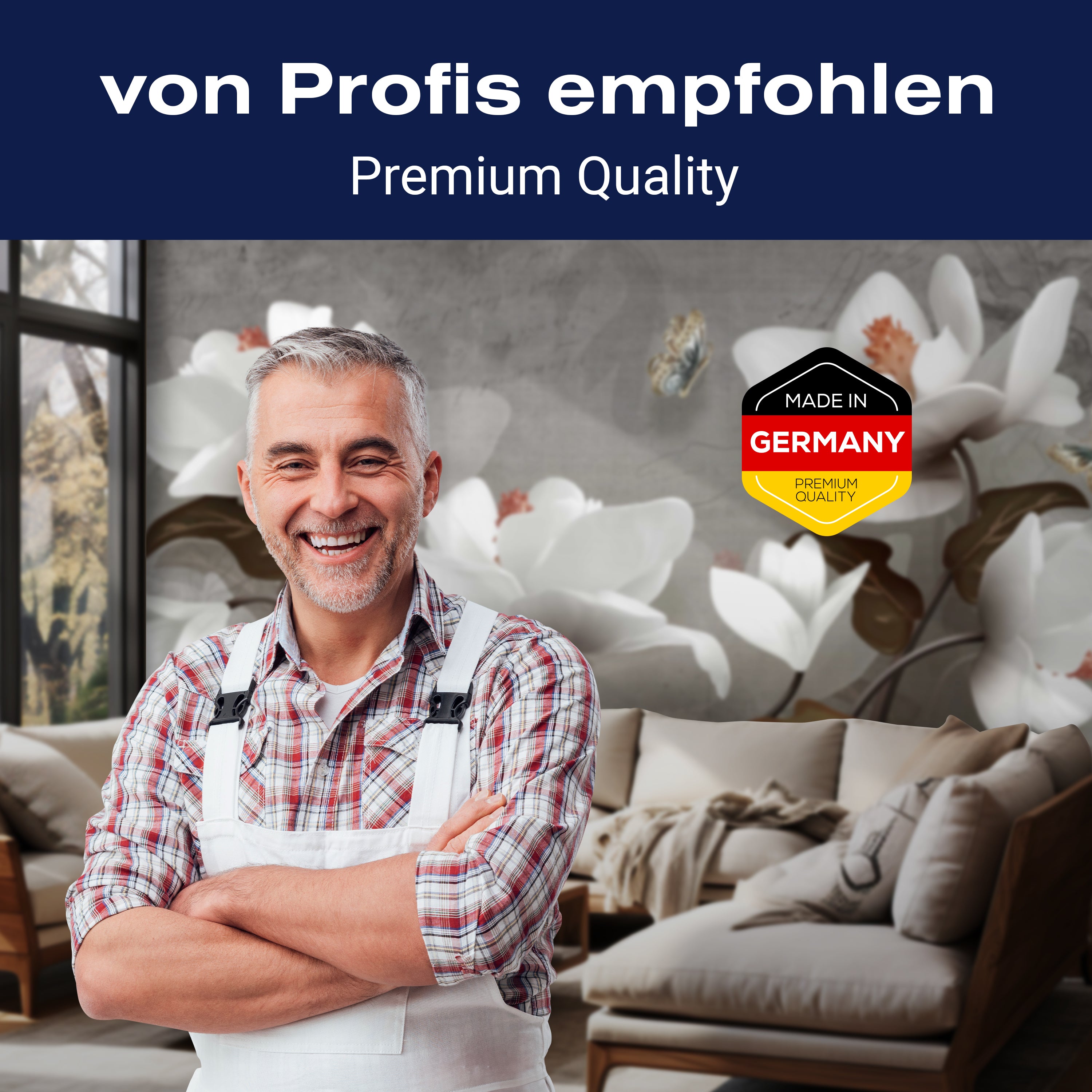 Fototapete Blumen Schmetterlinge Illustration M6107 - Bild 5 Fototapete Blumen Schmetterlinge Illustration M6107 - Bild 5