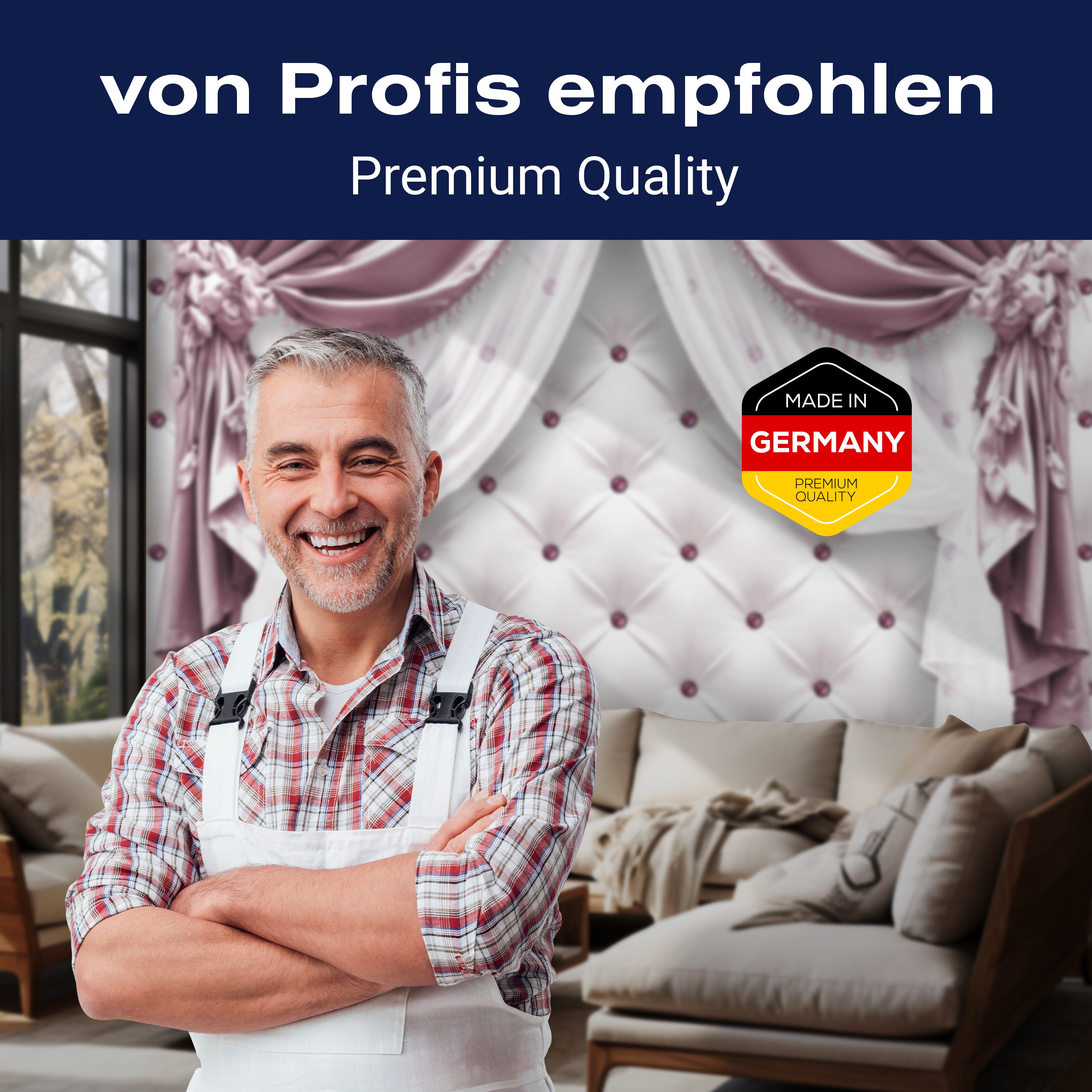 Fototapete Vorhänge mit Blumen und Perlen M6128 - Bild 5 Fototapete Vorhänge mit Blumen und Perlen M6128 - Bild 5