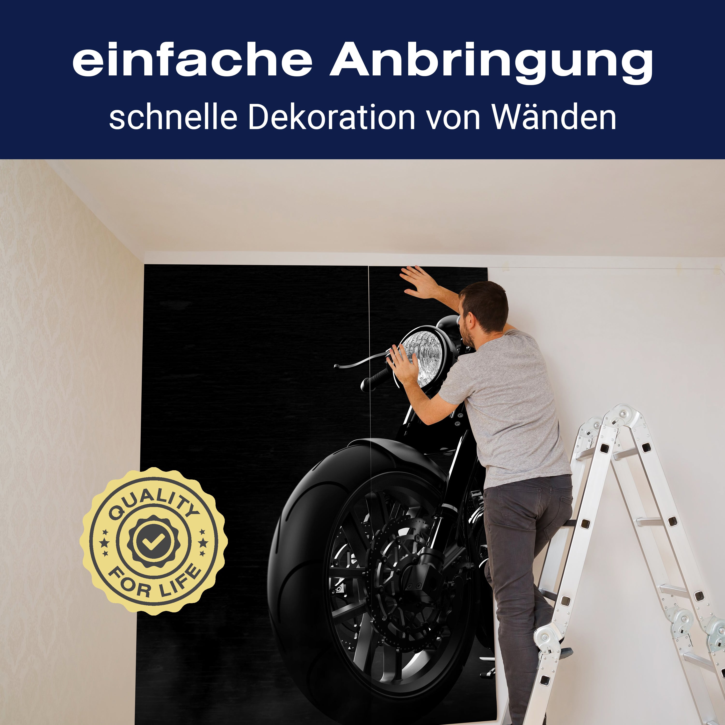 Fototapete Motorrad schwarz Bike M6144 - Bild 3 Fototapete Motorrad schwarz Bike M6144 - Bild 3