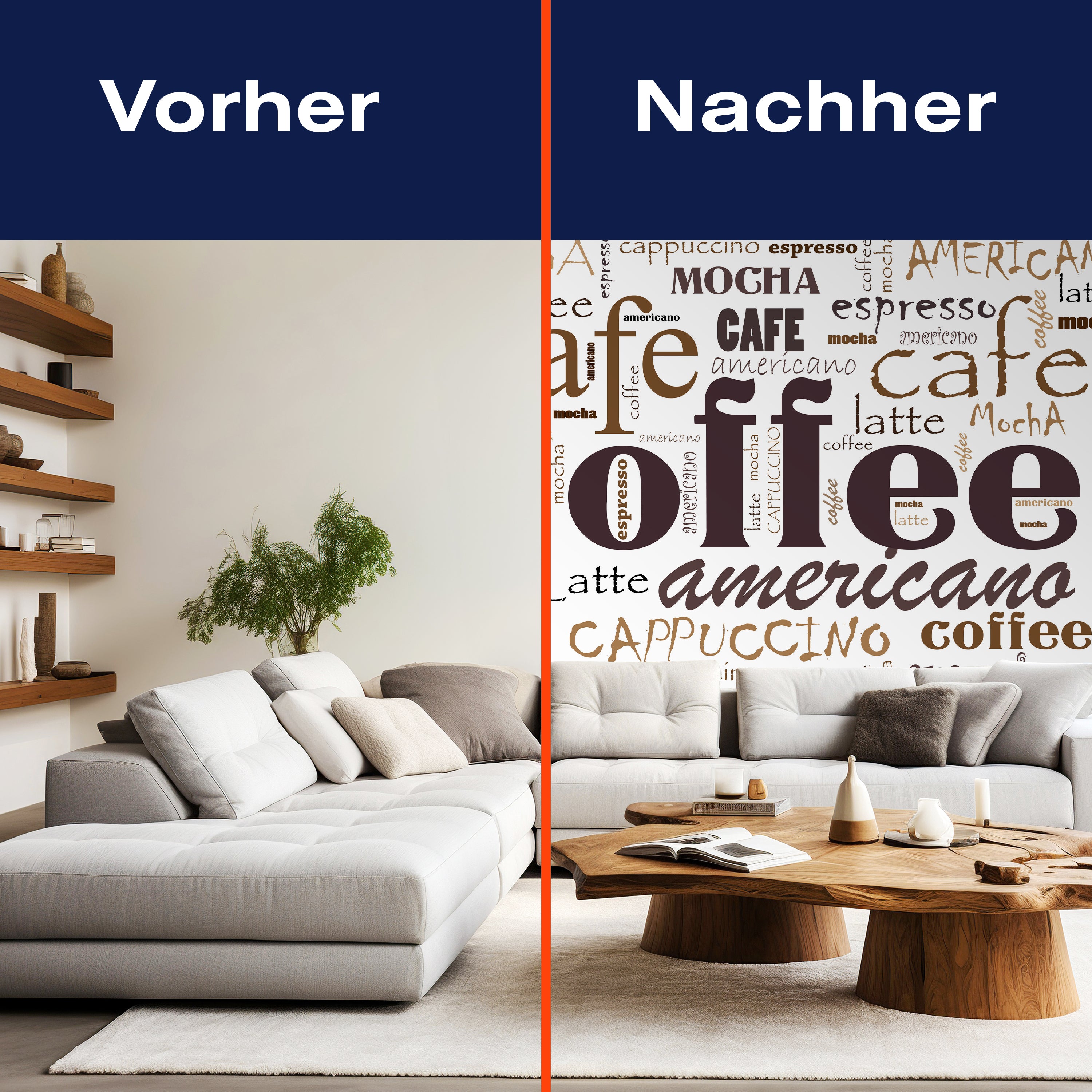 Fototapete Kaffee Schrift Wörter M6153 - Bild 9 Fototapete Kaffee Schrift Wörter M6153 - Bild 9