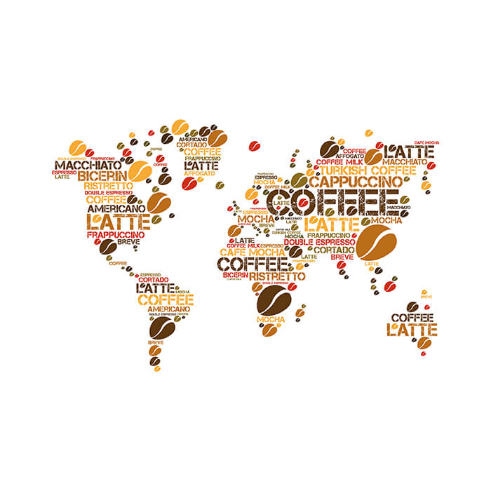 Fototapete Weltkarte Kaffee Küche M6155 - Bild 2 Fototapete Weltkarte Kaffee Küche M6155 - Bild 2