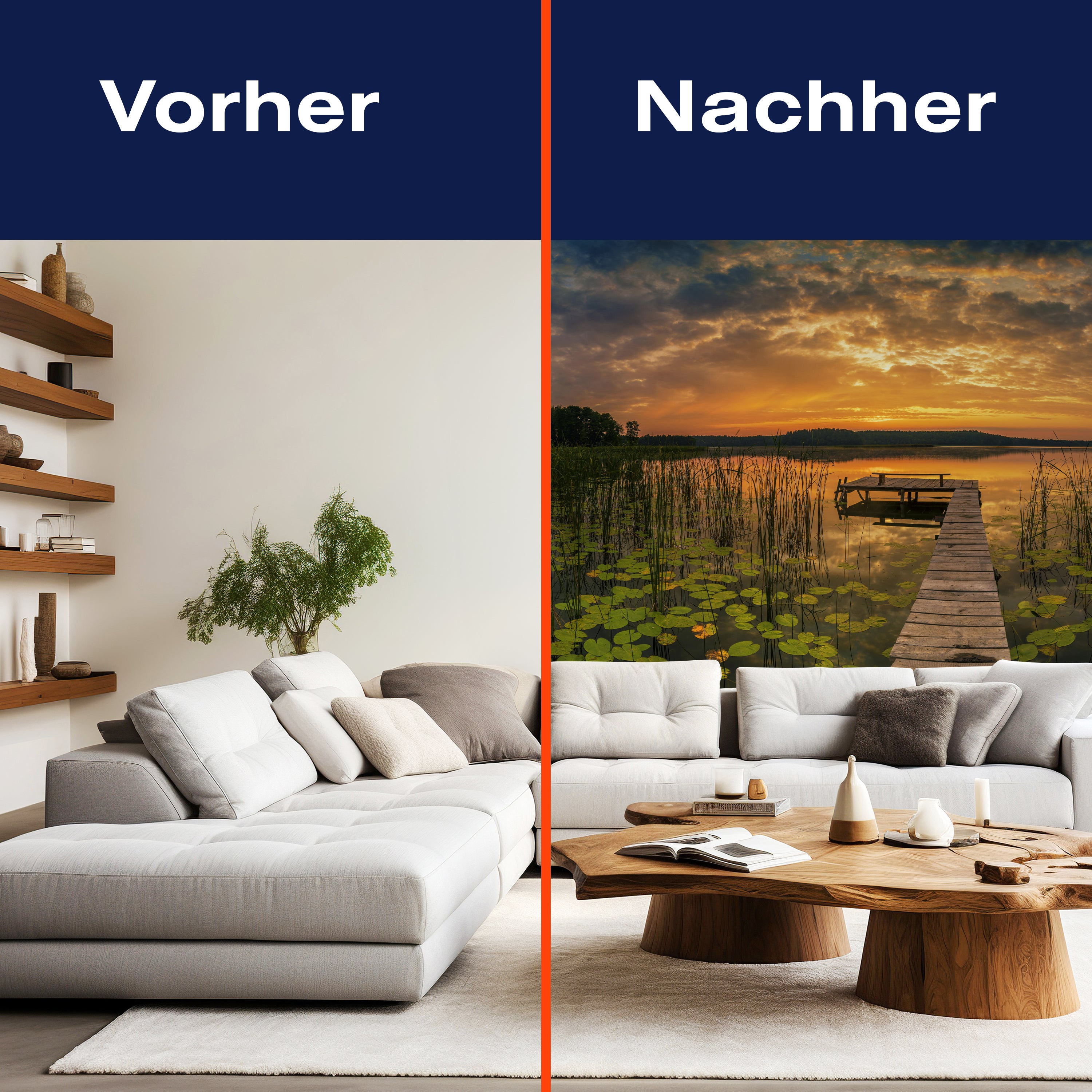 Fototapete See Steg Natur Seerosen M6194 - Bild 9 Fototapete See Steg Natur Seerosen M6194 - Bild 9