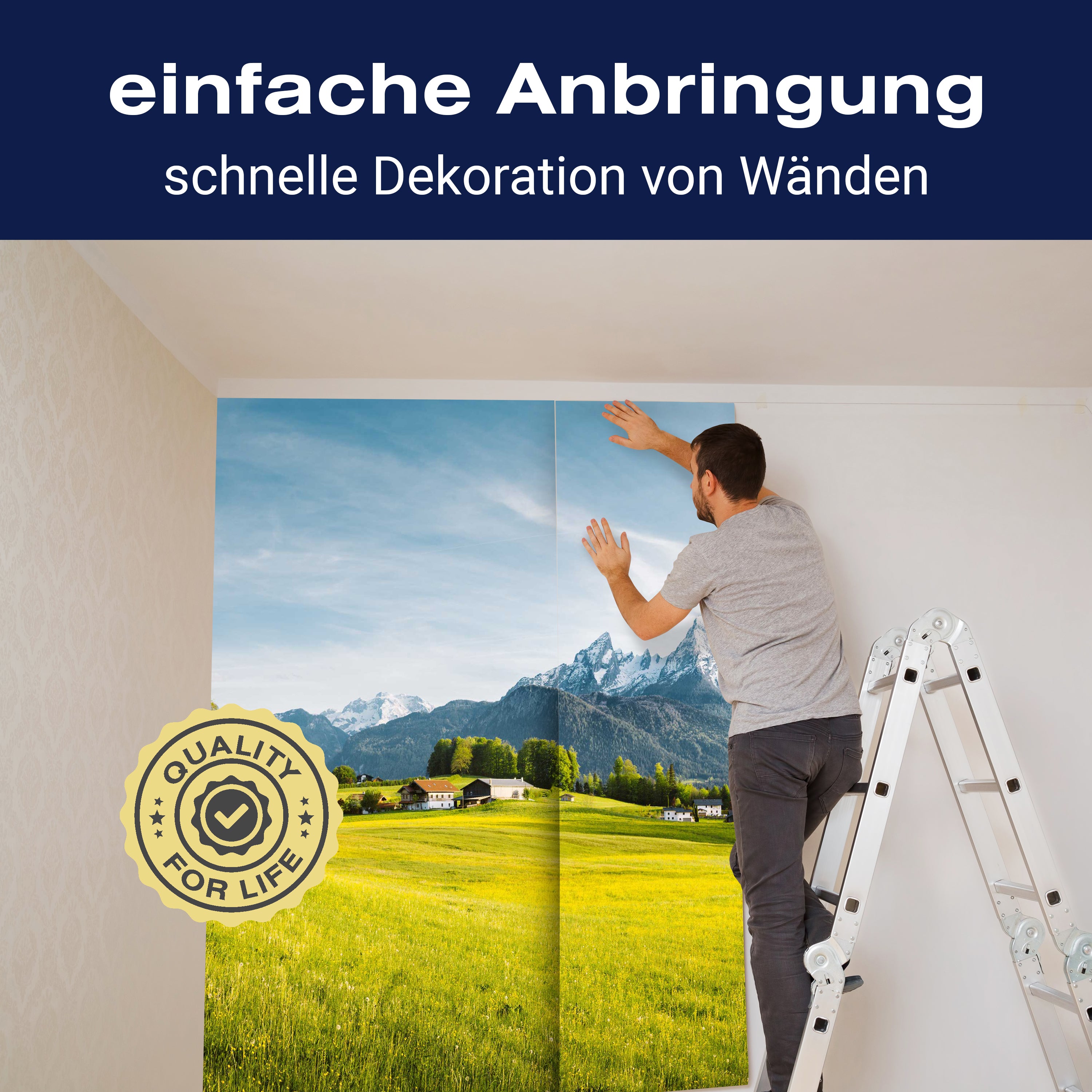 Fototapete Wiese Berge Gebirge M6196 - Bild 3 Fototapete Wiese Berge Gebirge M6196 - Bild 3