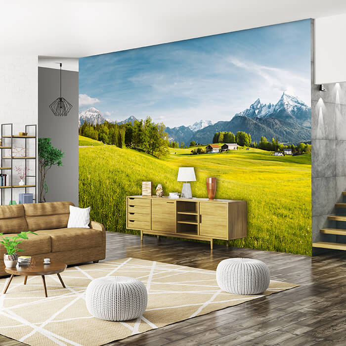 Fototapete Alpen Wiese Gebirge M6197 - Bild 1 Fototapete Alpen Wiese Gebirge M6197 - Bild 1