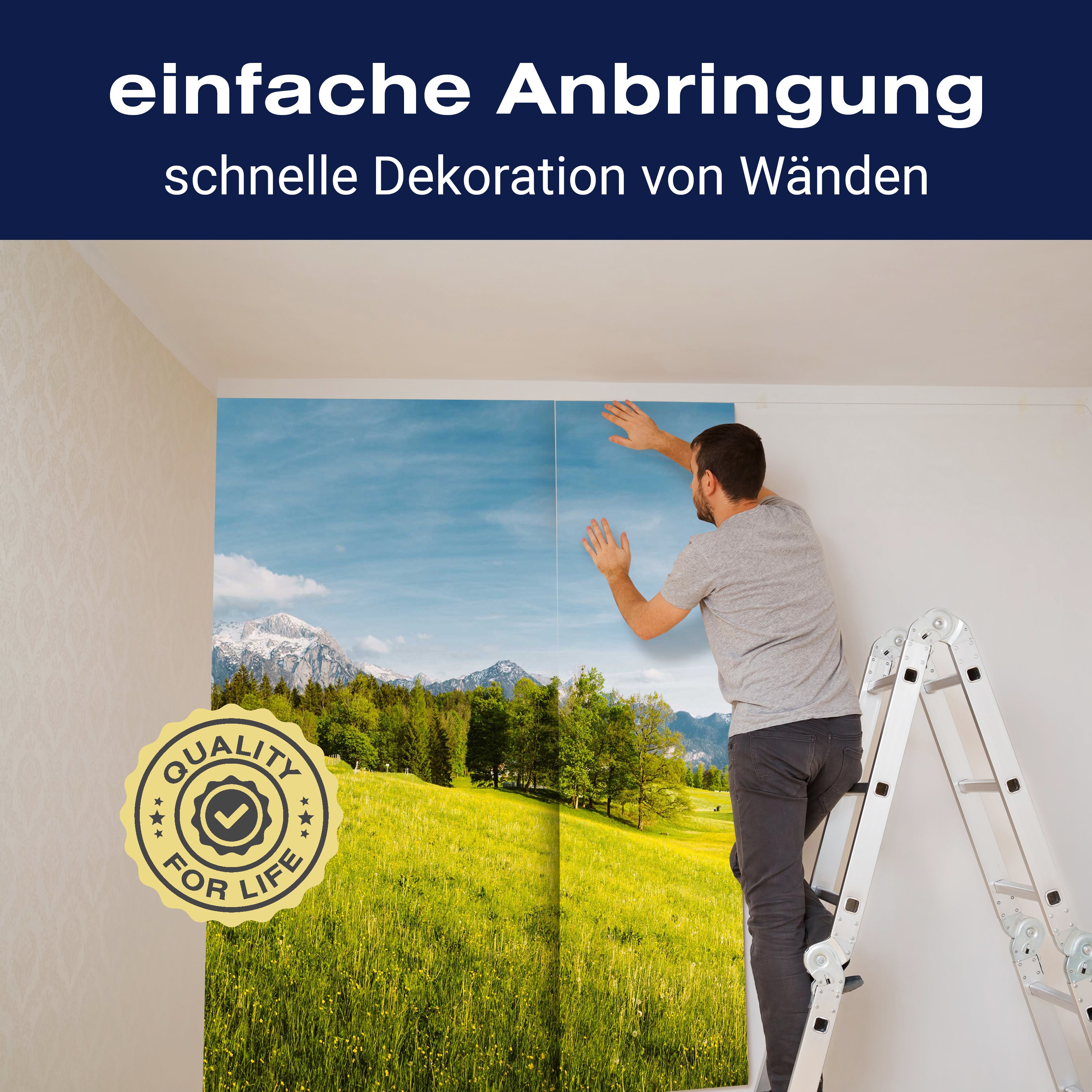 Fototapete Alpen Wiese Gebirge M6197 - Bild 3 Fototapete Alpen Wiese Gebirge M6197 - Bild 3