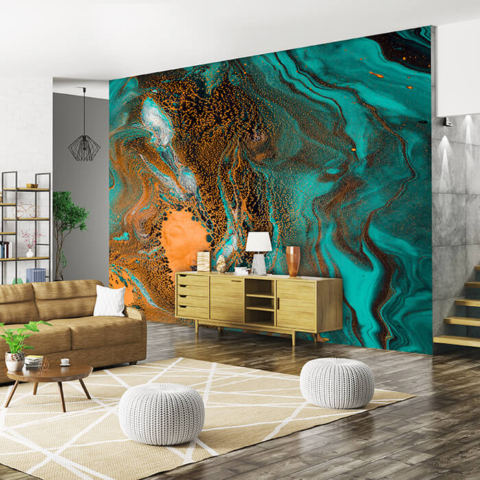 Fototapete Marmor Marmoroptik türkis M6215 - Bild 1 Fototapete Marmor Marmoroptik türkis M6215 - Bild 1