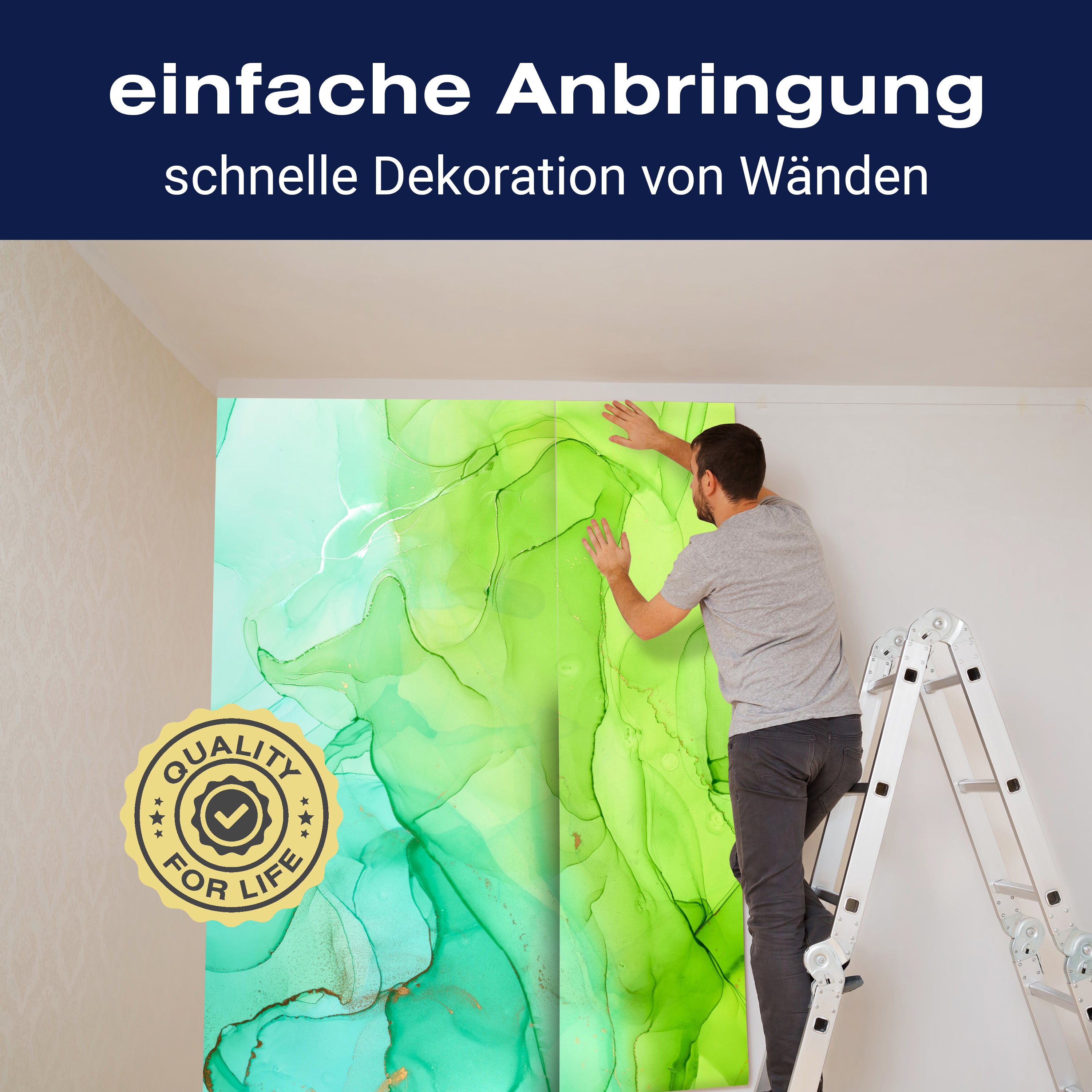 Fototapete Marmor Marmordekor blau grün M6222 - Bild 3 Fototapete Marmor Marmordekor blau grün M6222 - Bild 3