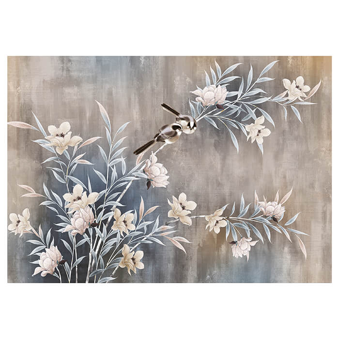 Fototapete Vintage Blumen Vögel M6295 - Bild 2 Fototapete Vintage Blumen Vögel M6295 - Bild 2