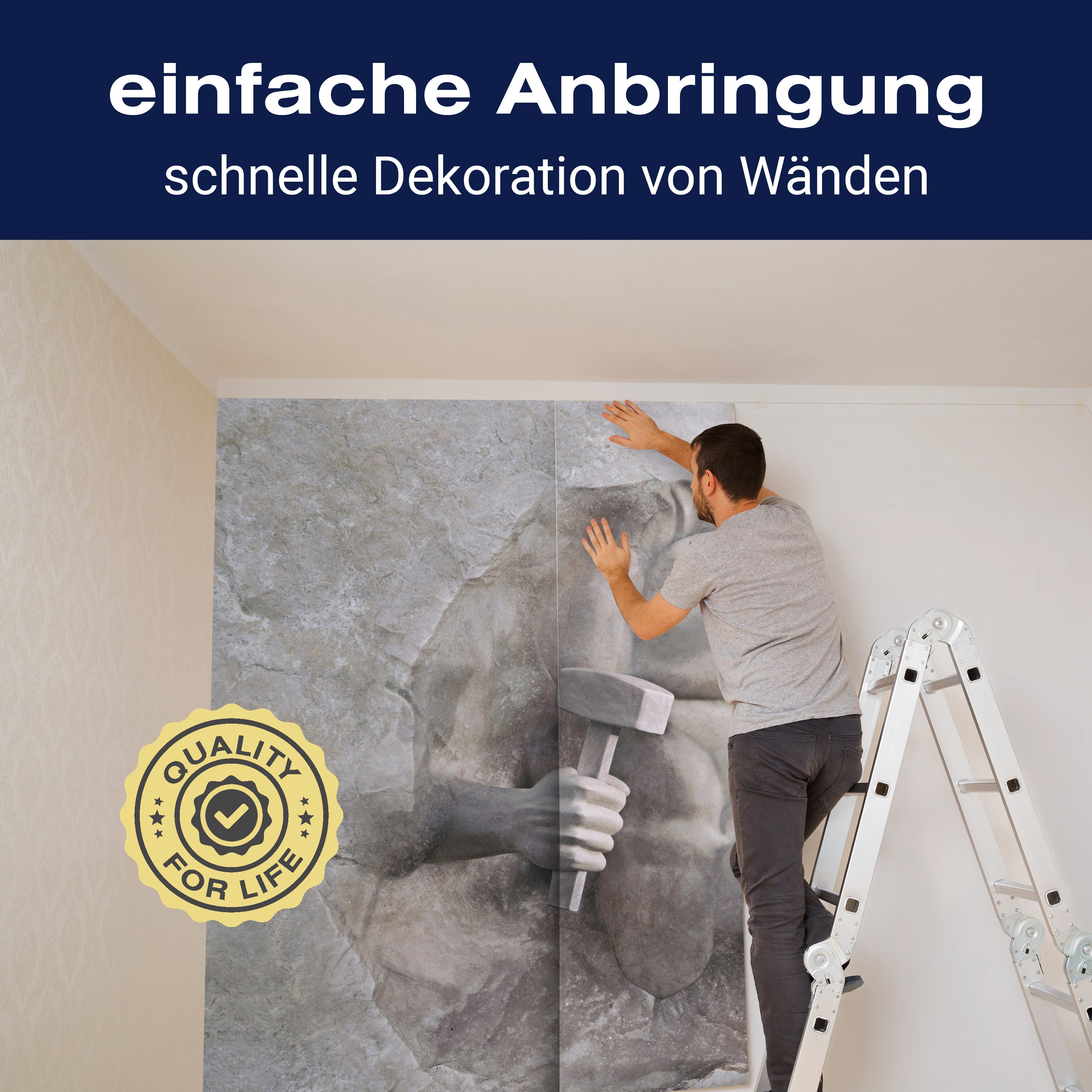 Fototapete Marmor Relief Mann M6331 - Bild 3 Fototapete Marmor Relief Mann M6331 - Bild 3