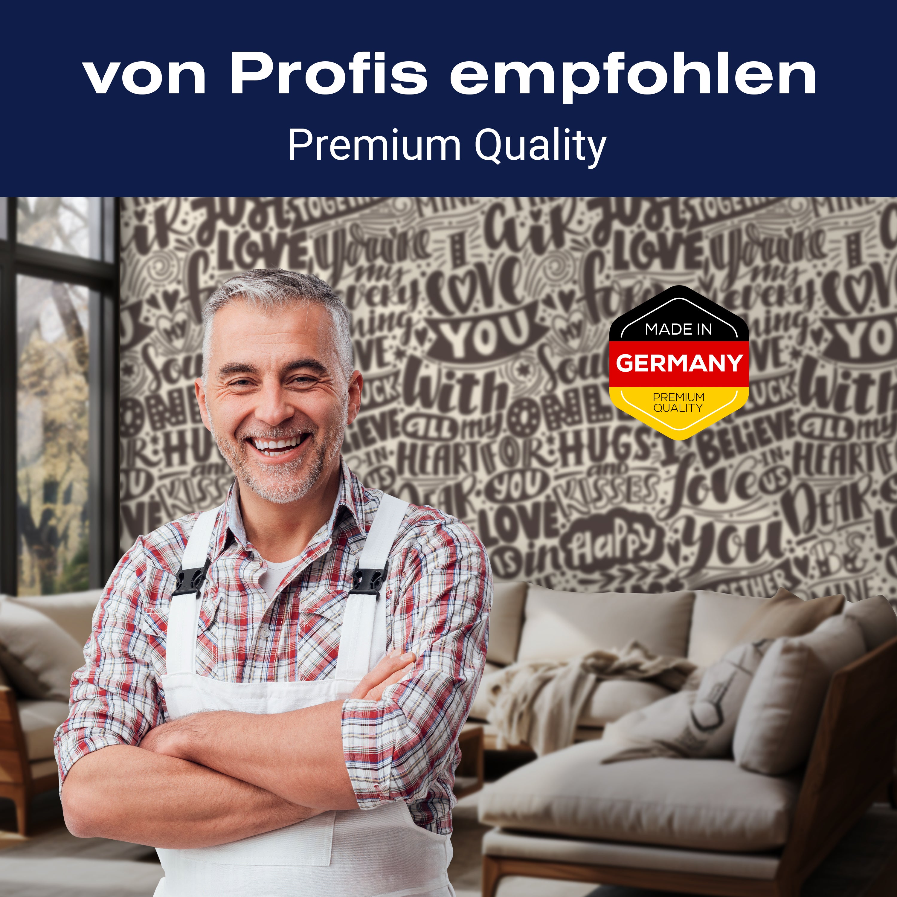 Fototapete Schrift Muster braun M6372 - Bild 5 Fototapete Schrift Muster braun M6372 - Bild 5