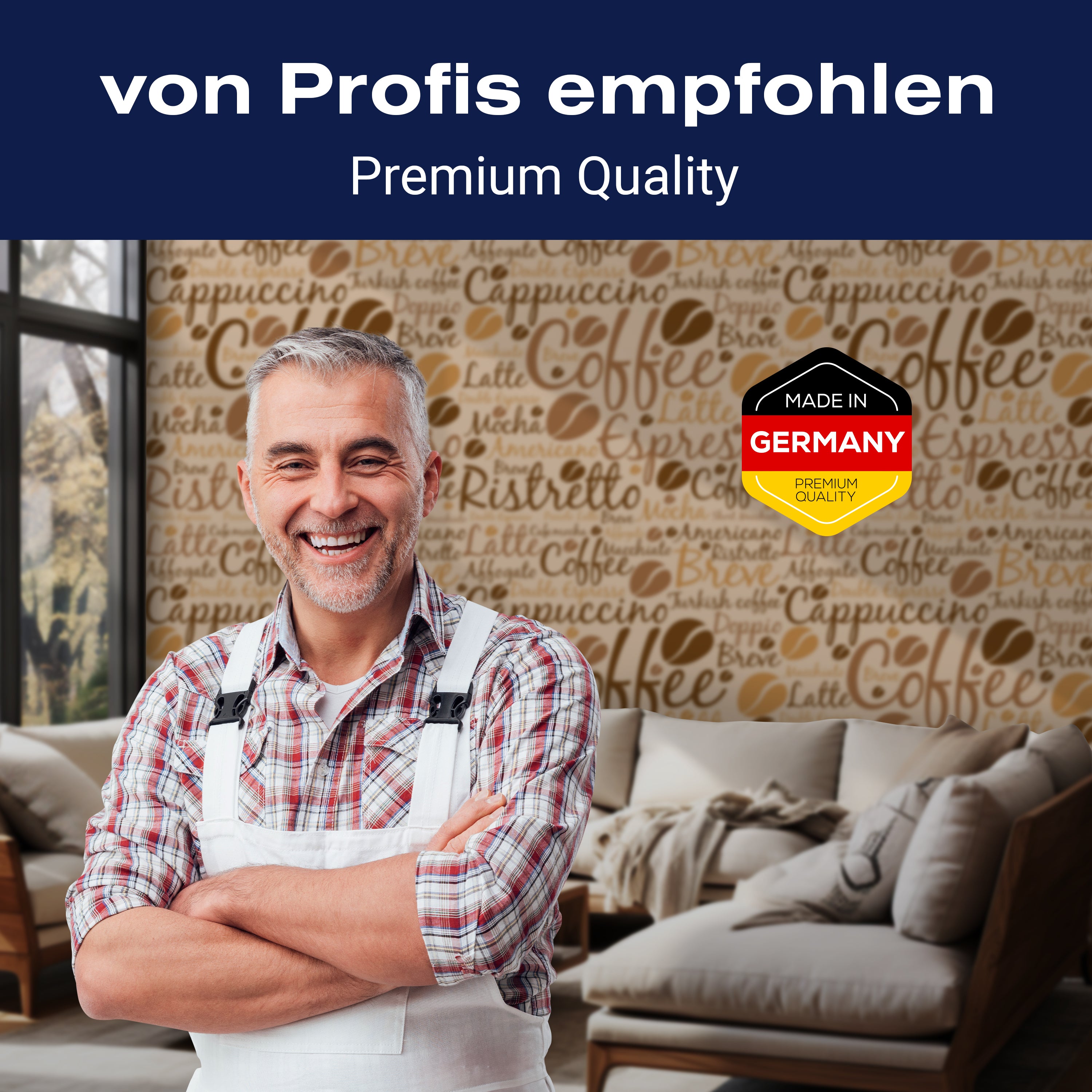 Fototapete Kaffee Muster braun M6386 - Bild 5 Fototapete Kaffee Muster braun M6386 - Bild 5