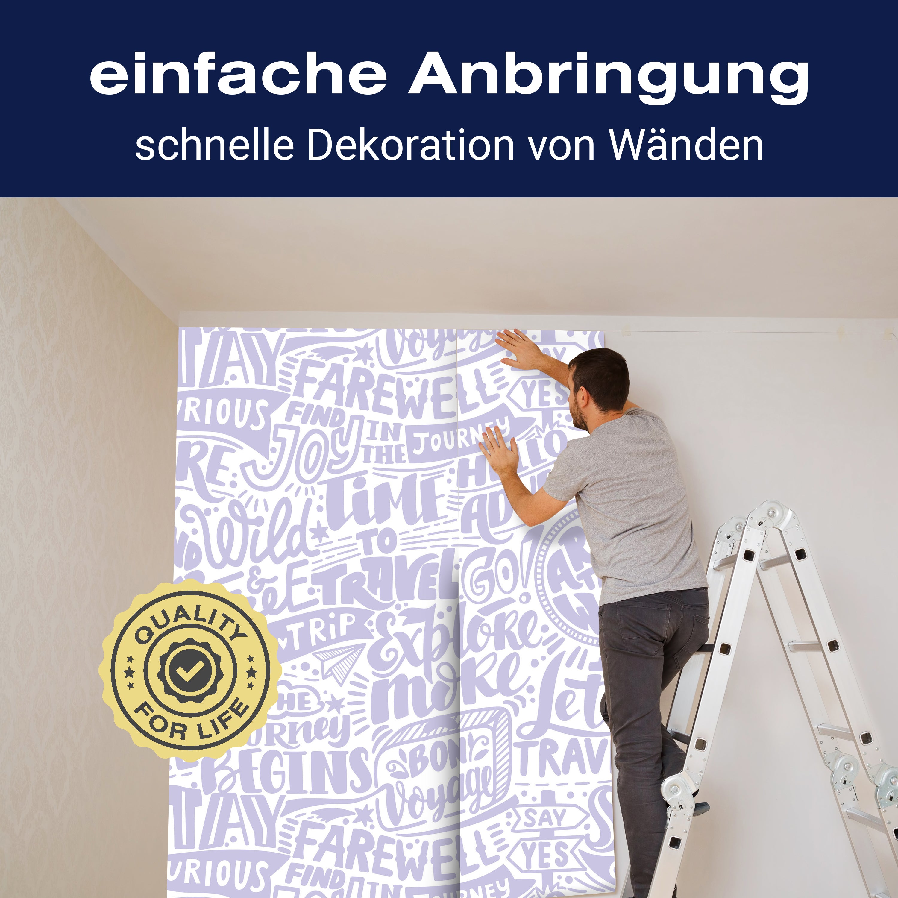 Fototapete Urlaub Muster violett M6426 - Bild 3 Fototapete Urlaub Muster violett M6426 - Bild 3