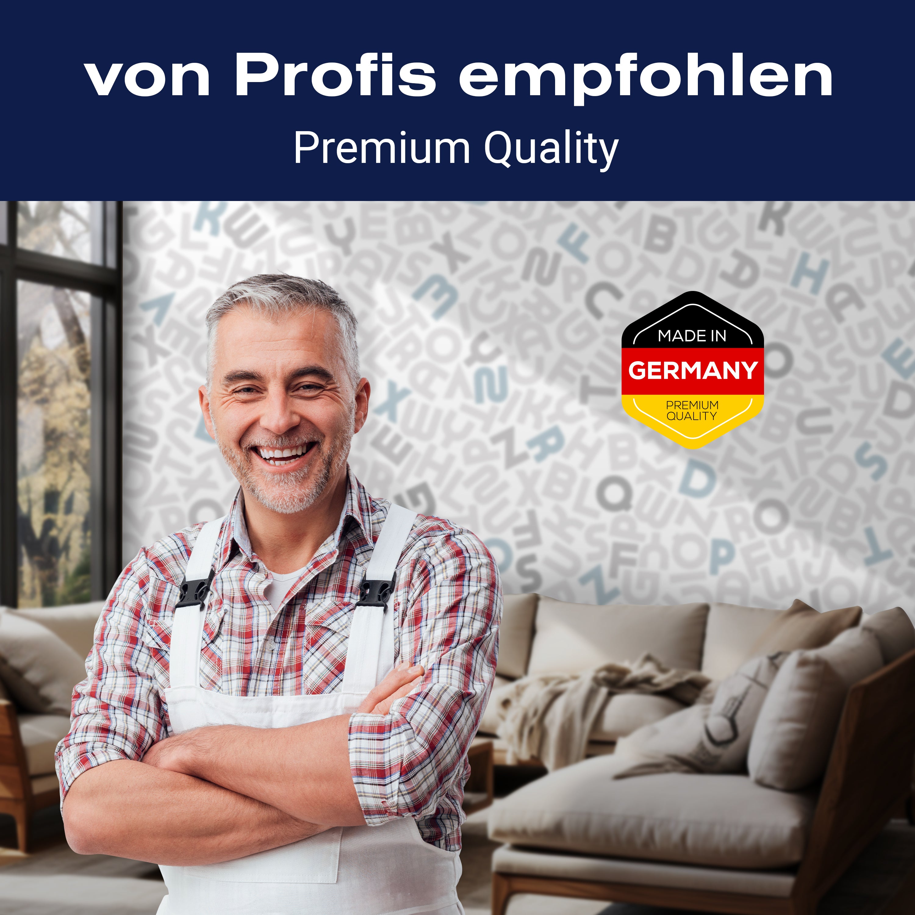 Fototapete Alphabet blau grau M6432 - Bild 5 Fototapete Alphabet blau grau M6432 - Bild 5