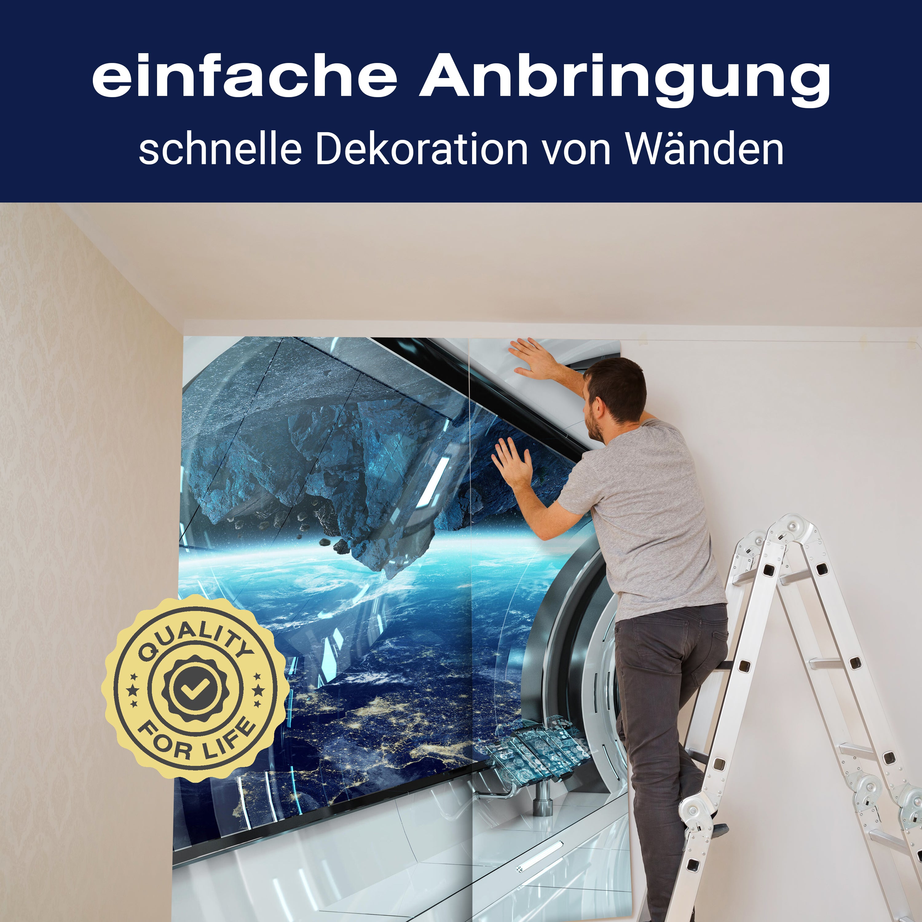 Fototapete Raumschiff Raumerweiterung Weltall M6491 - Bild 3 Fototapete Raumschiff Raumerweiterung Weltall M6491 - Bild 3