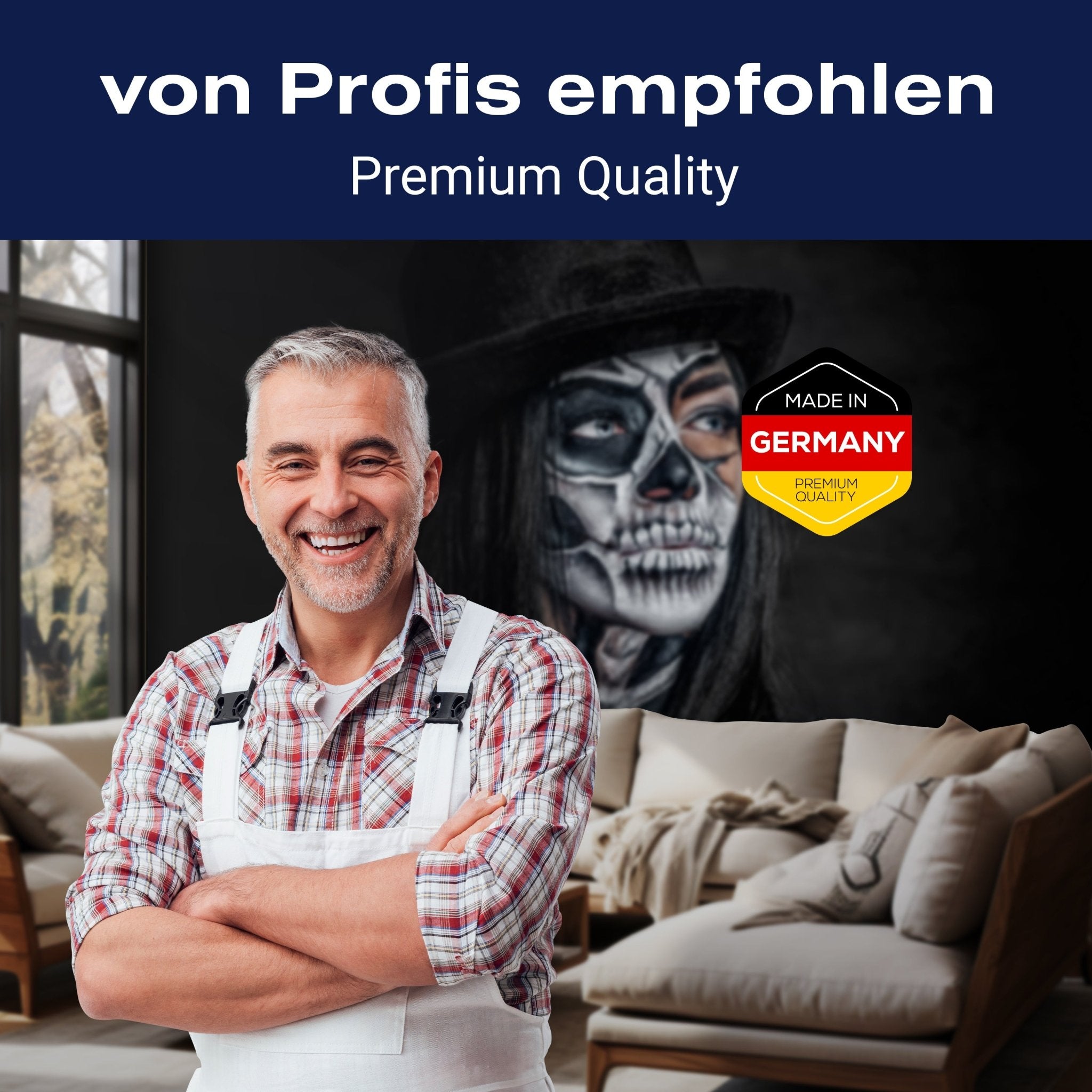 Fototapete Frau Portrait Totenkopf M6508 - Bild 5 Fototapete Frau Portrait Totenkopf M6508 - Bild 5