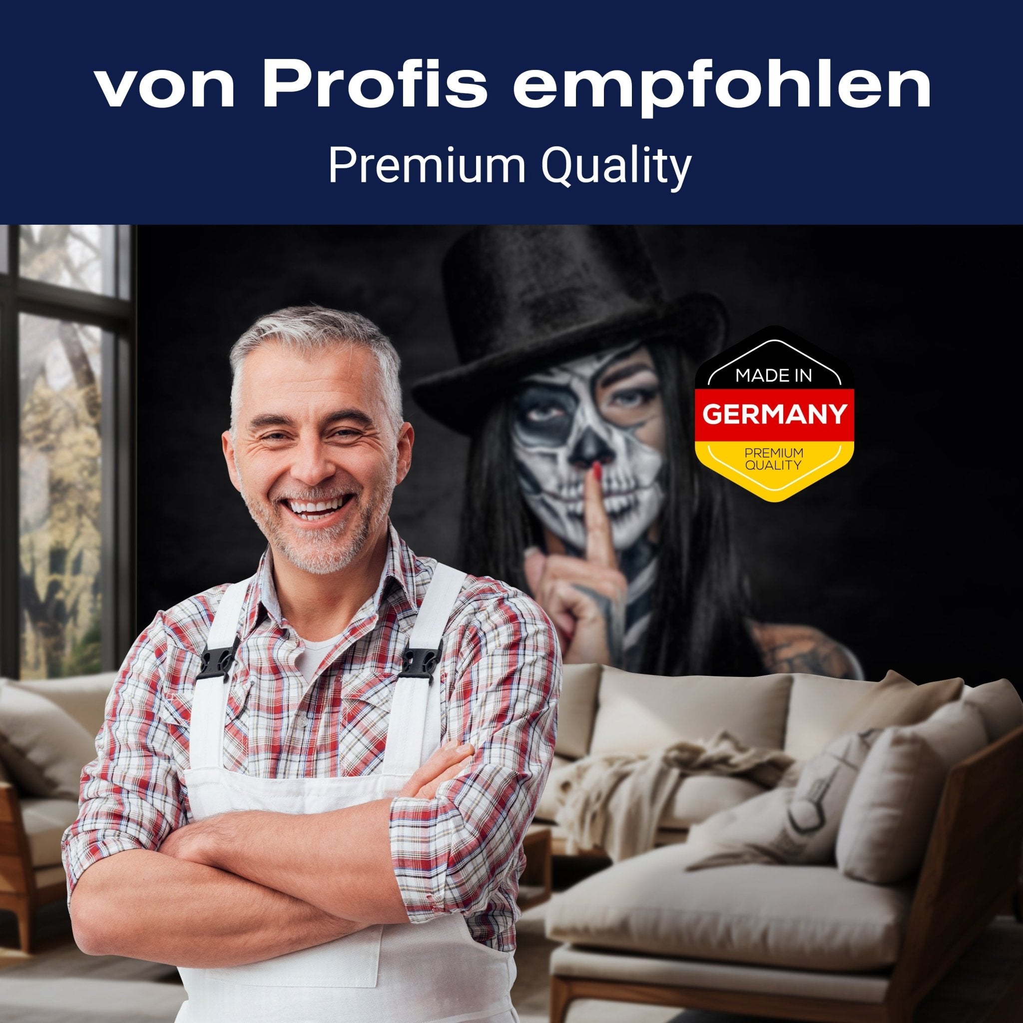 Fototapete Frau Gesicht Totenkopf M6509 - Bild 5 Fototapete Frau Gesicht Totenkopf M6509 - Bild 5