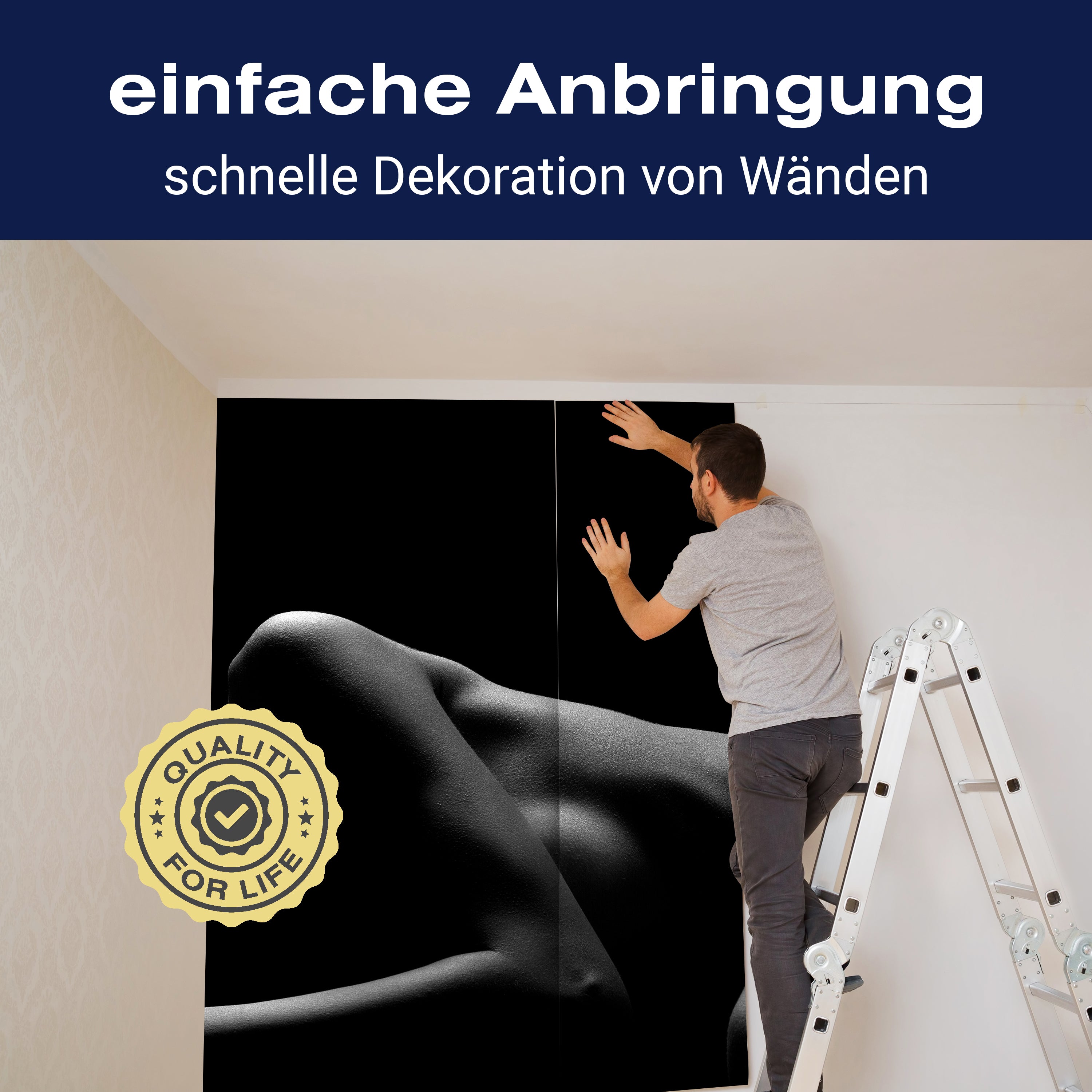 Fototapete Frau Akt schwarz weiss M6511 - Bild 3 Fototapete Frau Akt schwarz weiss M6511 - Bild 3