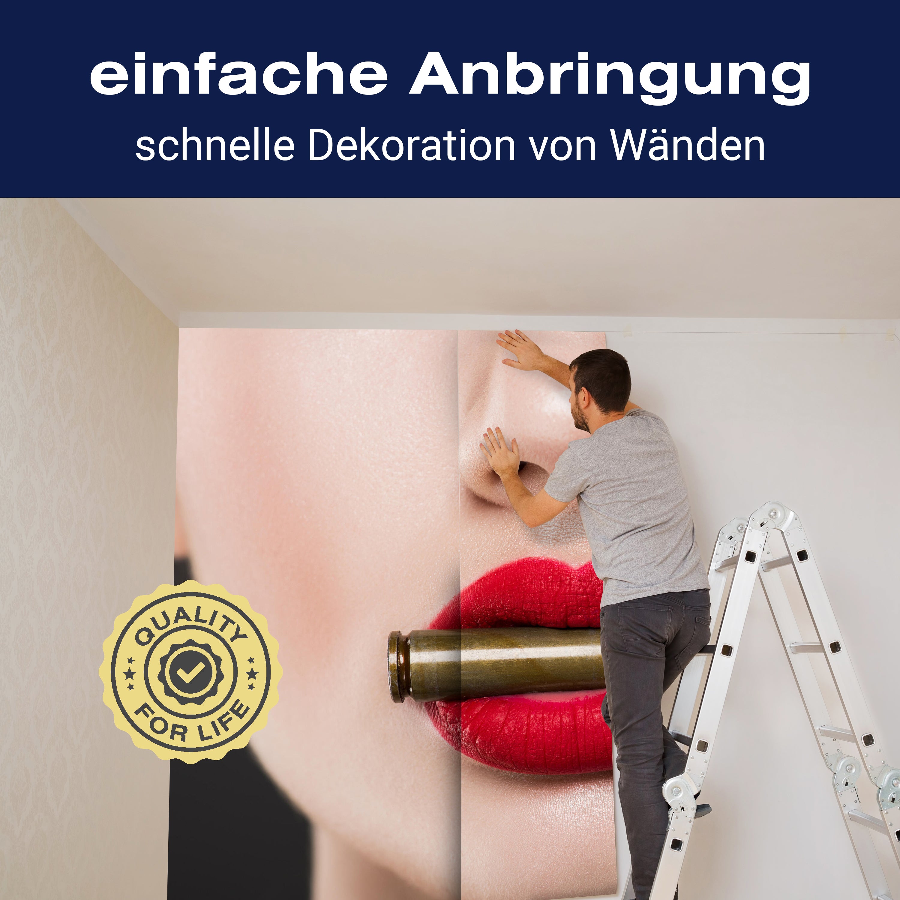 Fototapete Frau Mund rote Lippen M6514 - Bild 3 Fototapete Frau Mund rote Lippen M6514 - Bild 3