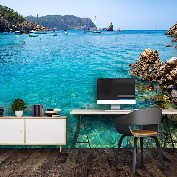 Fototapete Bucht Meer Boote M6529 - Bild 1 Fototapete Bucht Meer Boote M6529 - Bild 1