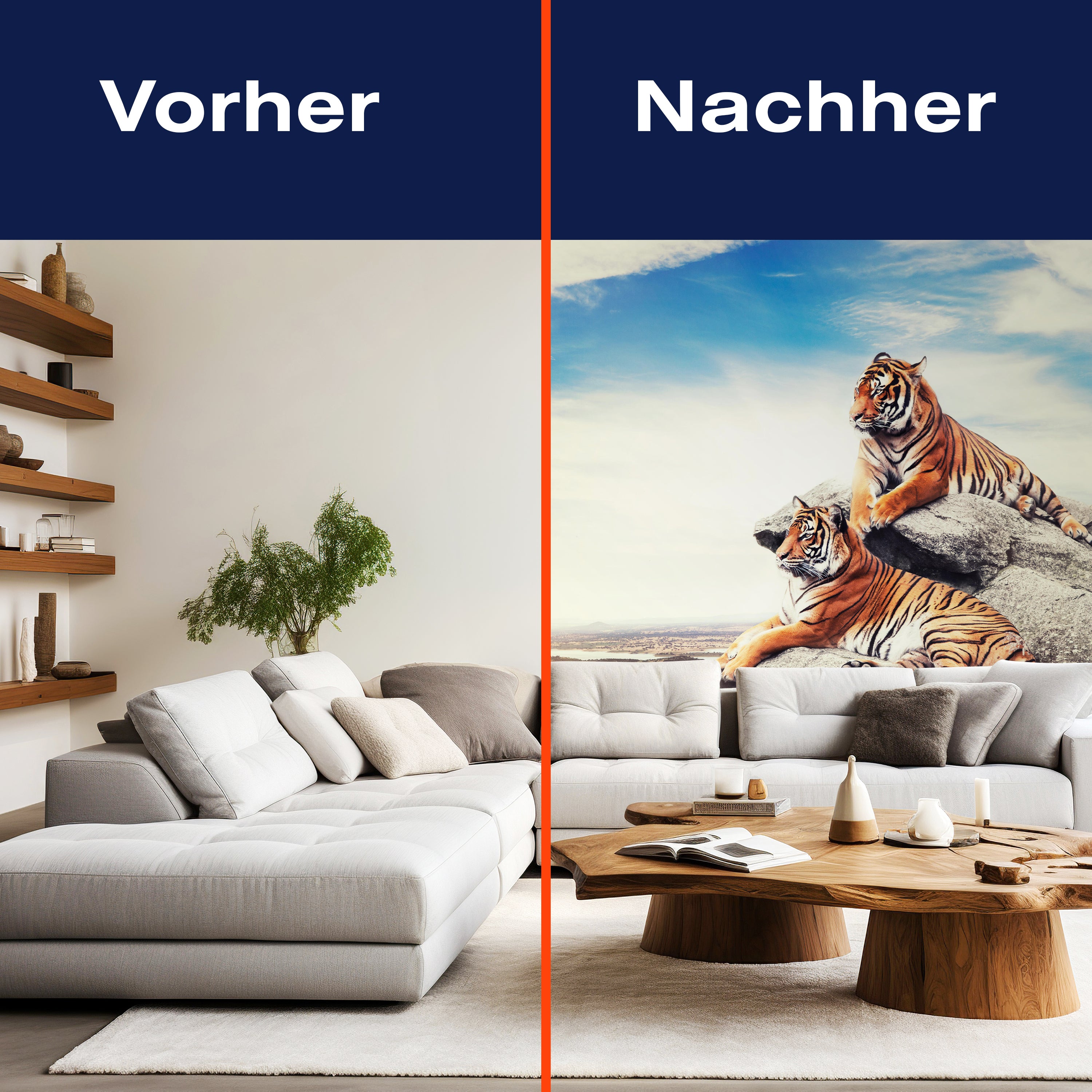 Fototapete liegende Tiger Savanne M6536 - Bild 9 Fototapete liegende Tiger Savanne M6536 - Bild 9