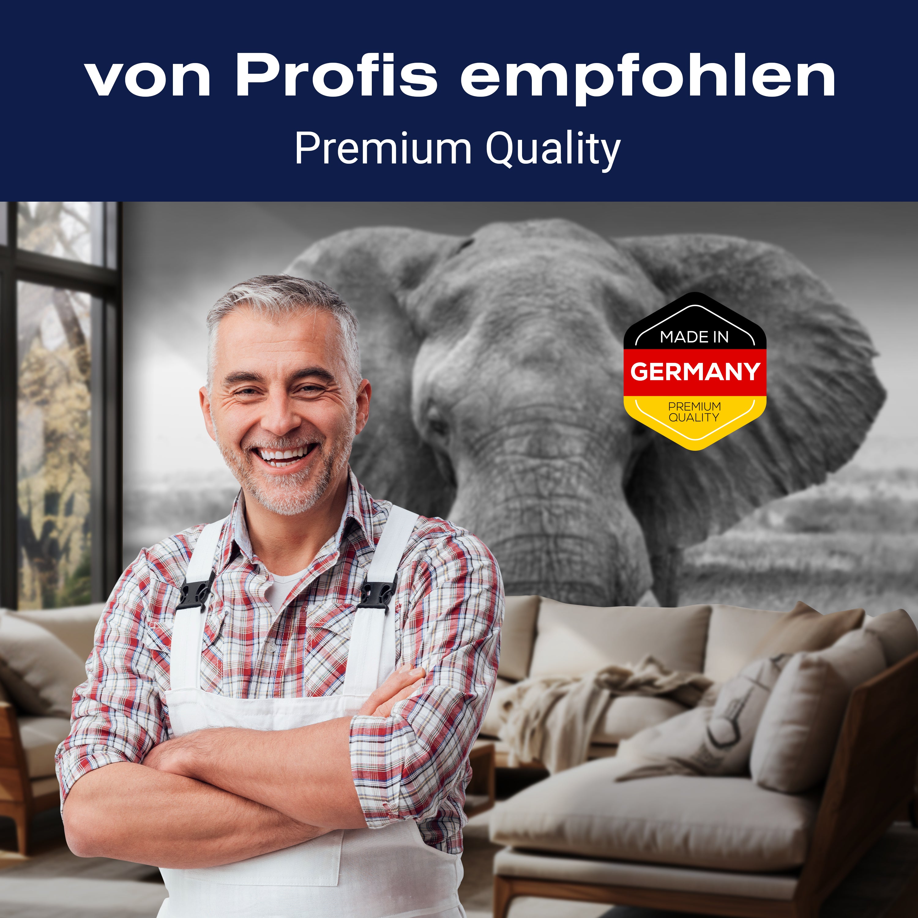 Fototapete Elefant schwarz weiß M6541 - Bild 5 Fototapete Elefant schwarz weiß M6541 - Bild 5