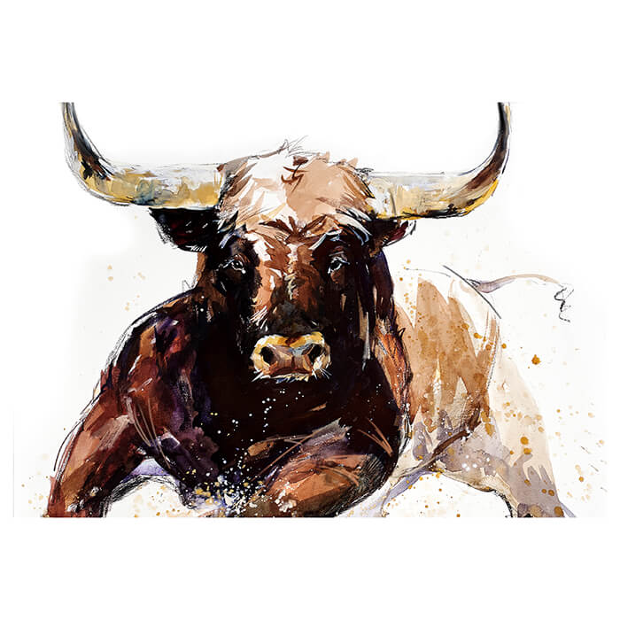 Fototapete Illustration Stier braun M6543 - Bild 2 Fototapete Illustration Stier braun M6543 - Bild 2