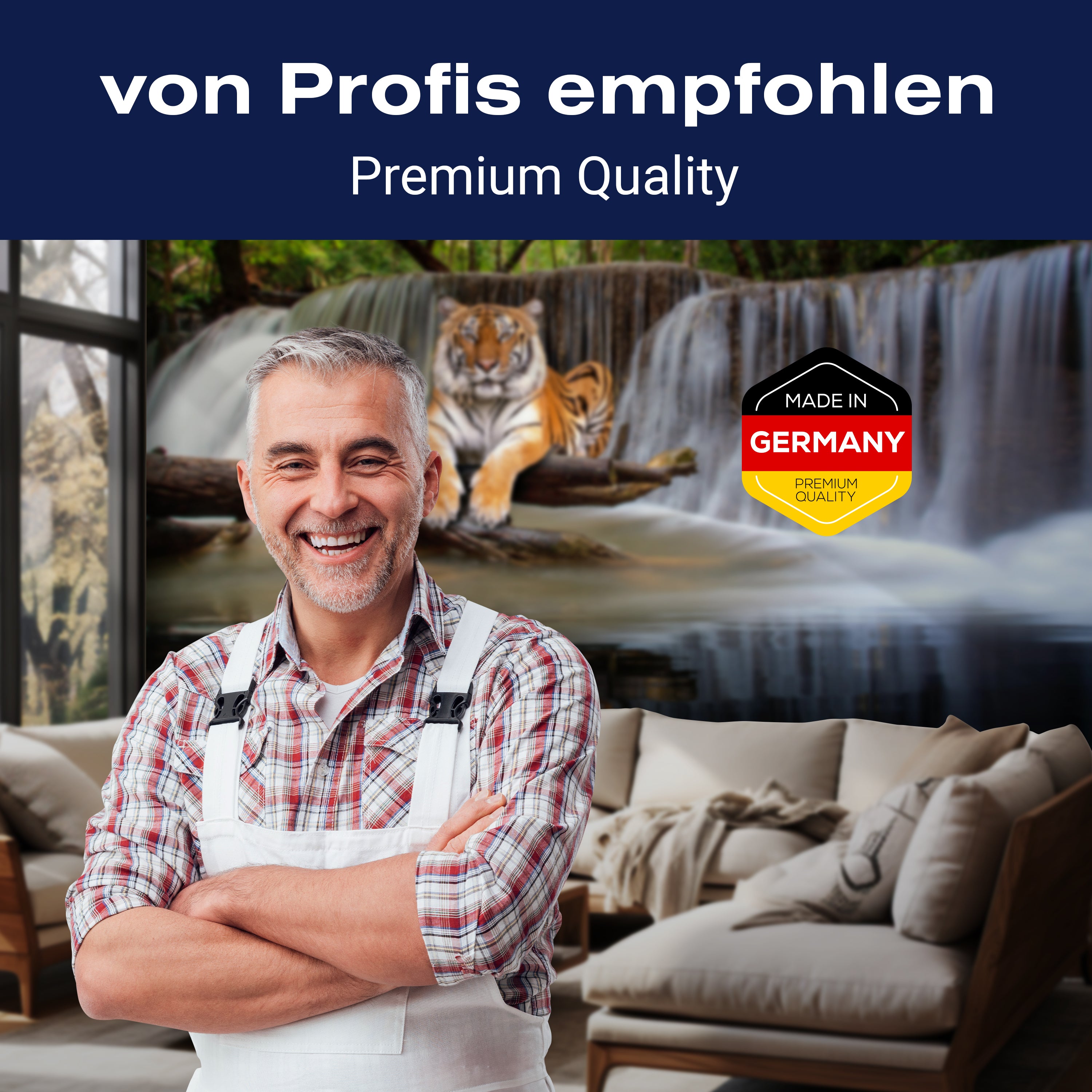 Fototapete liegender Tiger Wasserfall M6544 - Bild 5 Fototapete liegender Tiger Wasserfall M6544 - Bild 5